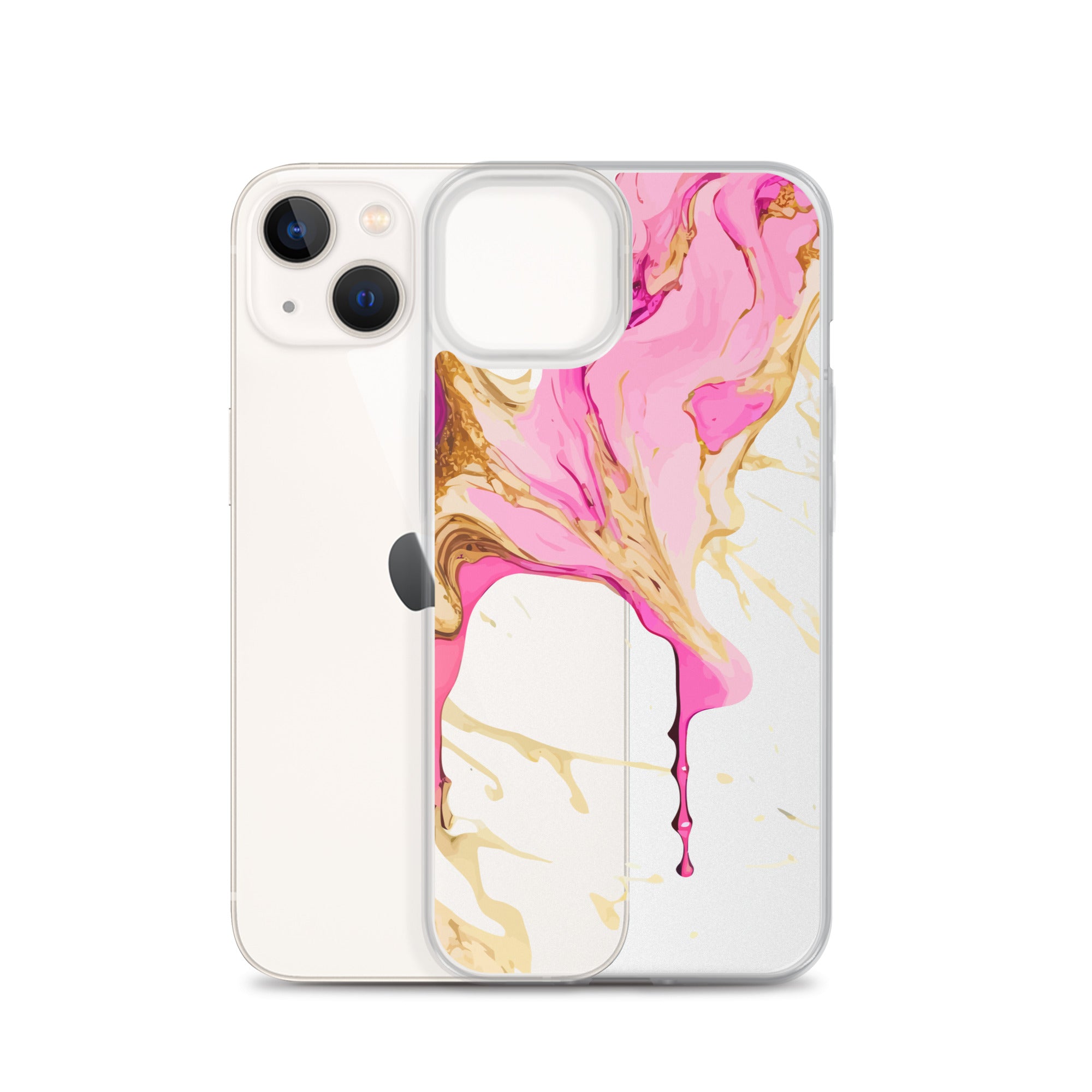 Clear Case for iPhone® - Alchohol Ink Design II - Klip Clop