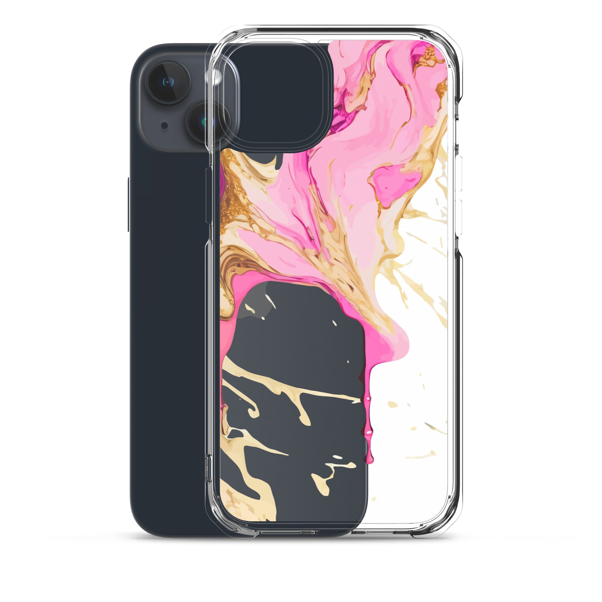 Clear Case for iPhone® - Alchohol Ink Design II - Klip Clop