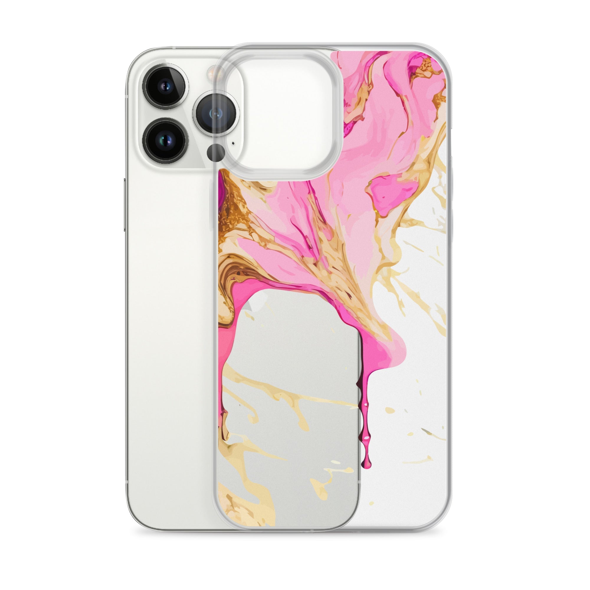 Clear Case for iPhone® - Alchohol Ink Design II - Klip Clop