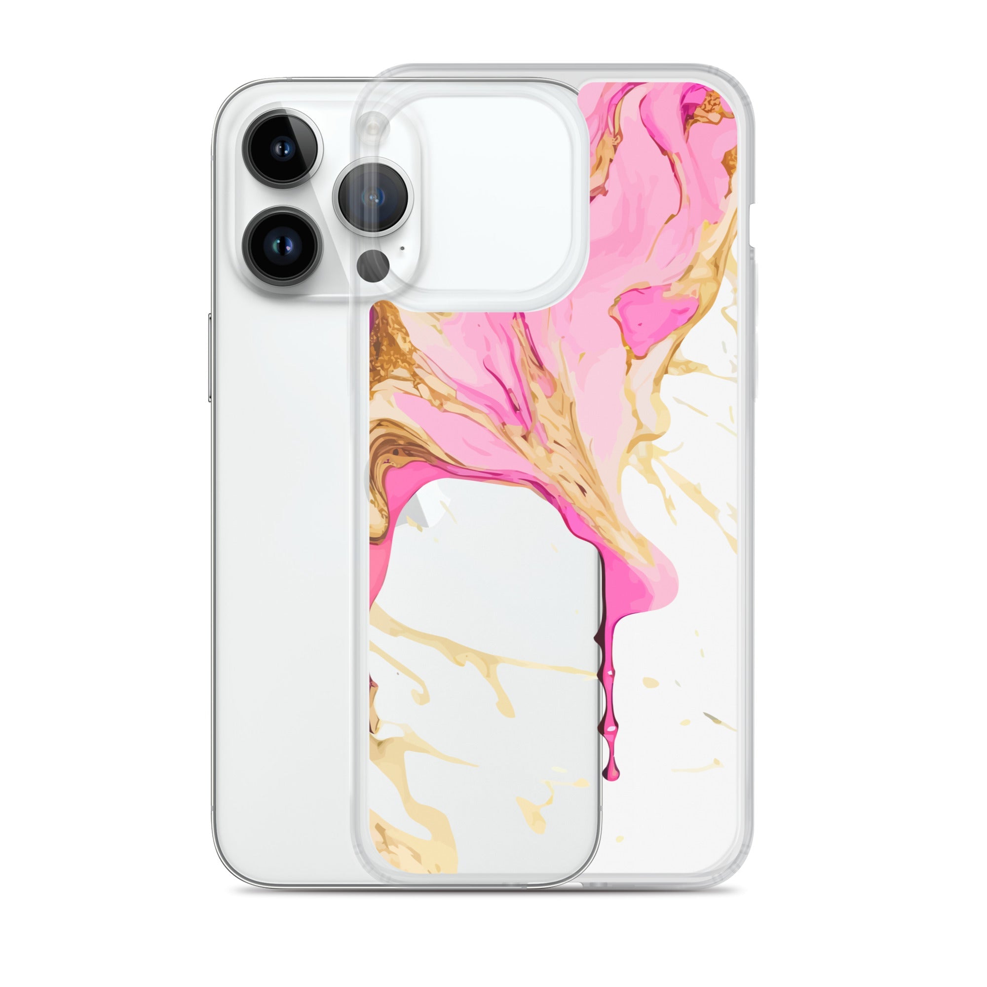 Clear Case for iPhone® - Alchohol Ink Design II - Klip Clop