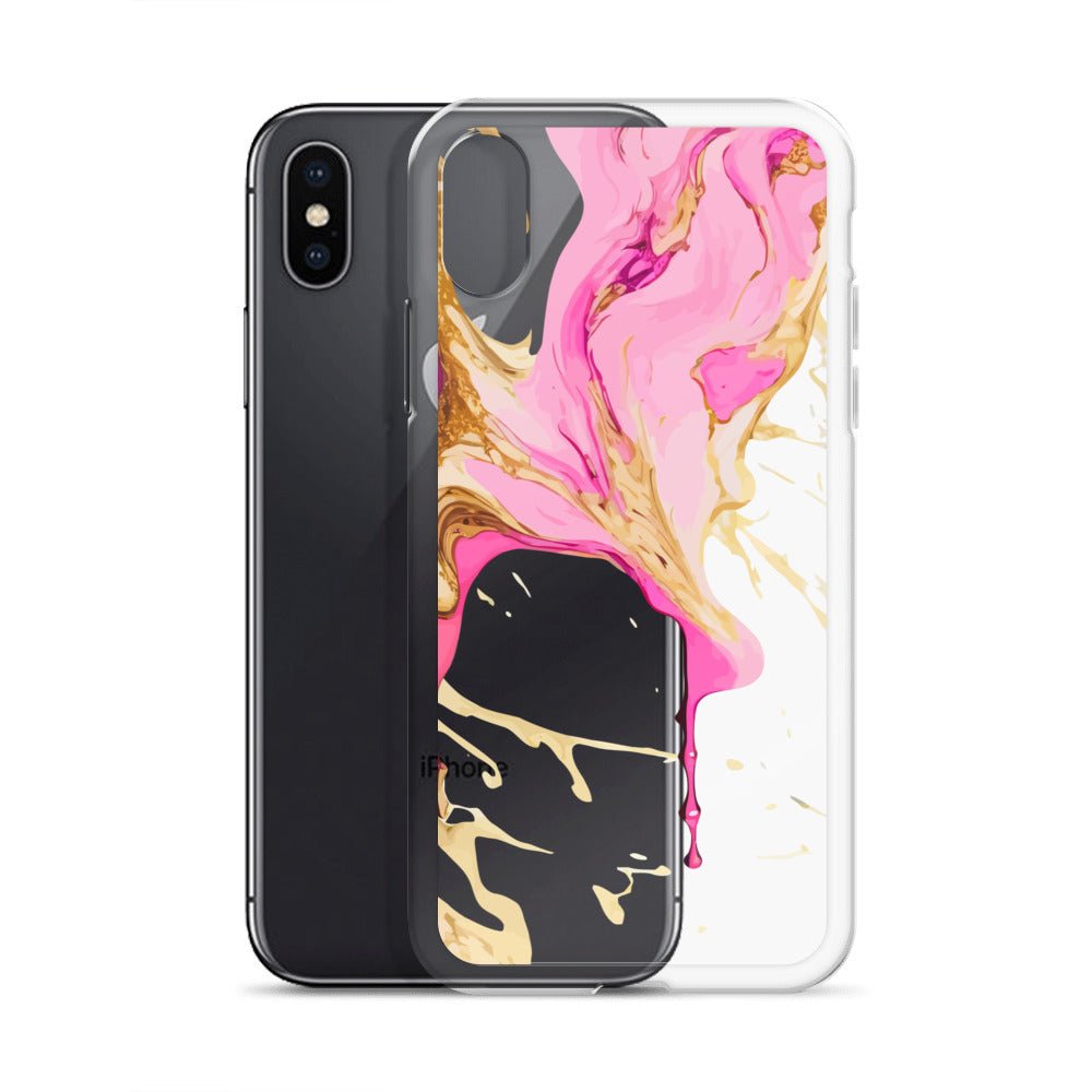 Clear Case for iPhone® - Alchohol Ink Design II - Klip Clop