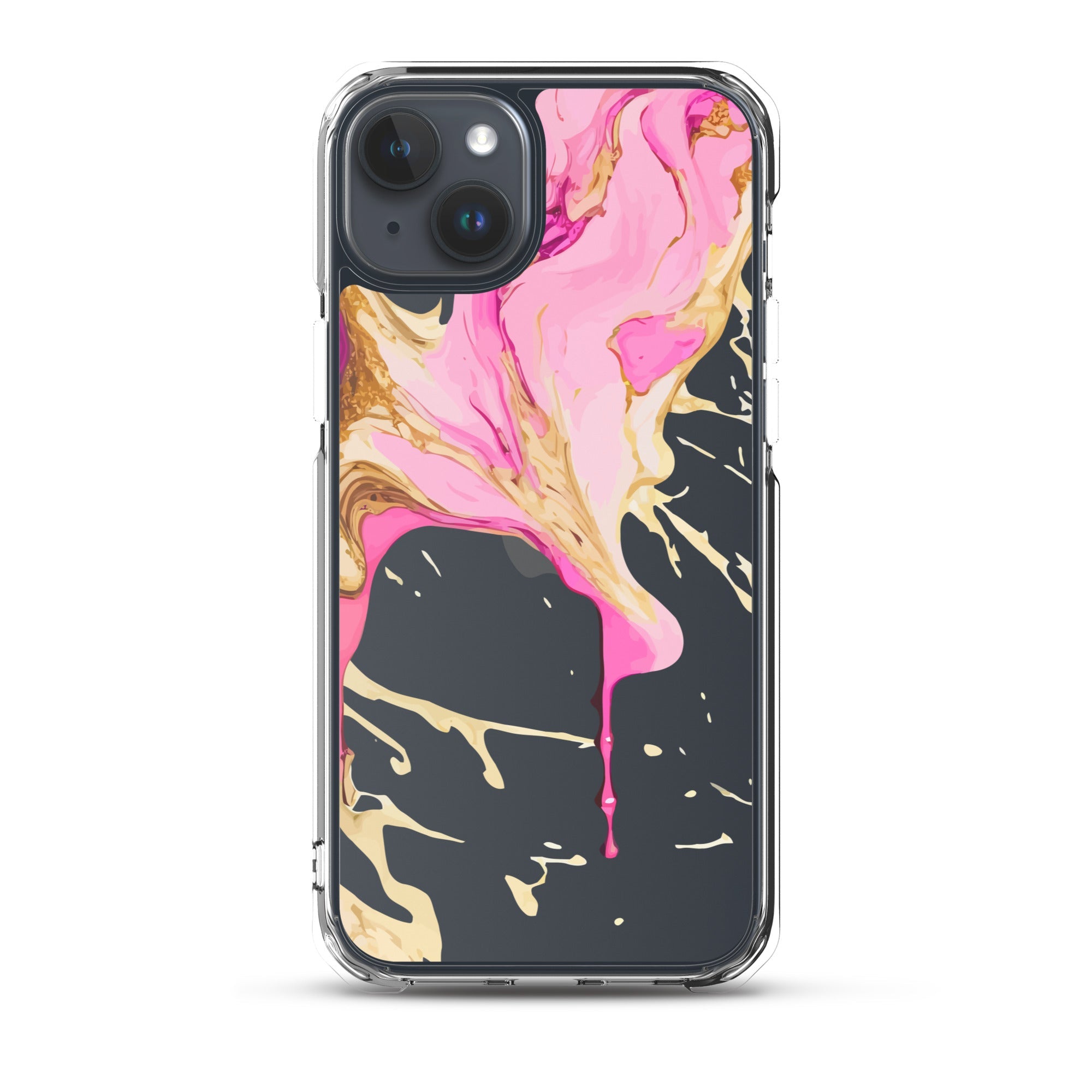 Clear Case for iPhone® - Alchohol Ink Design II - Klip Clop