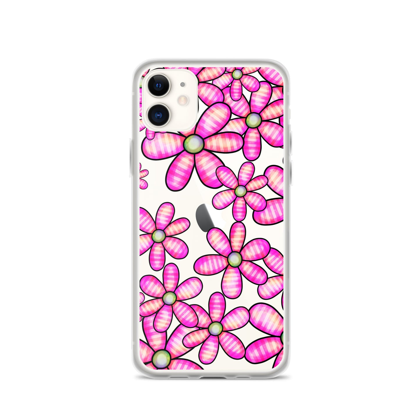 Clear Case for iPhone®- Floral Doodle Design II
