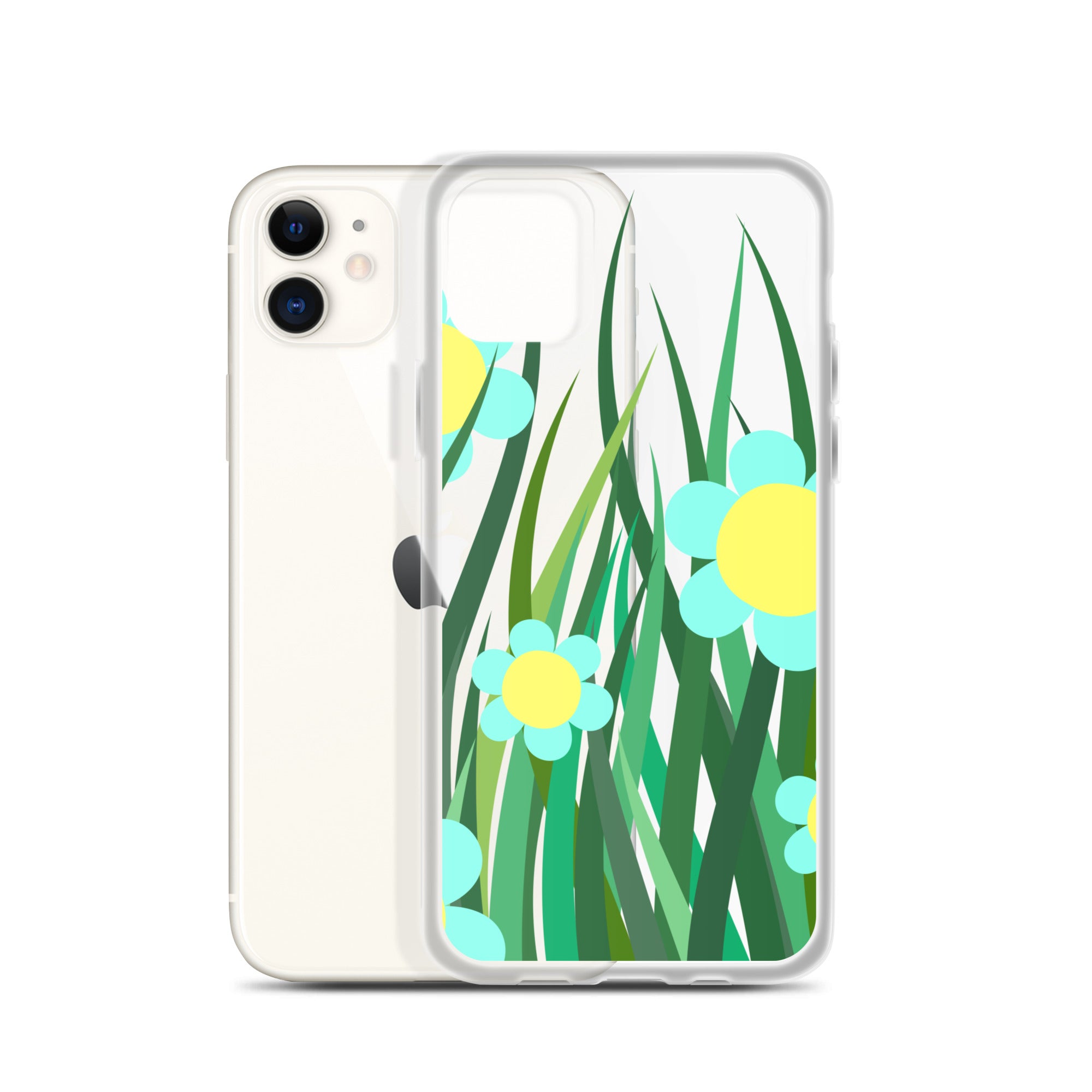 Clear Case for iPhone®- Floral Hedge Design II