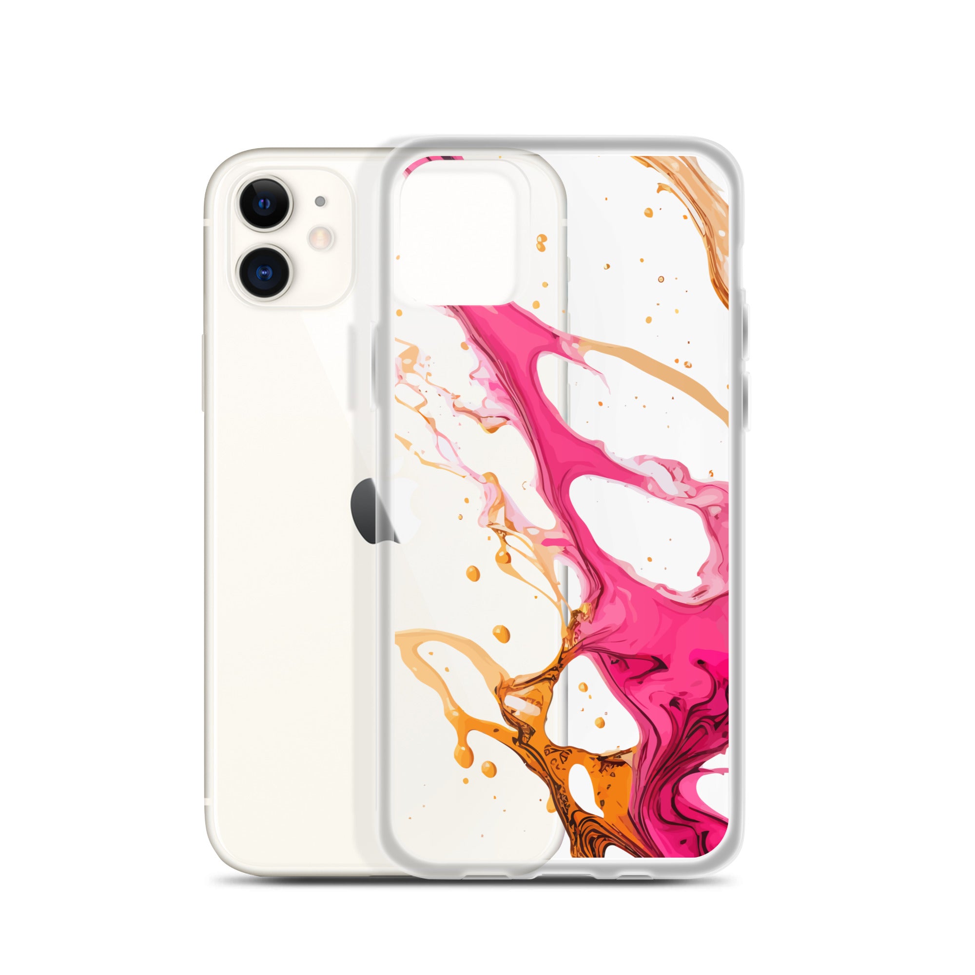 Clear Case for iPhone®- Alchohol Ink Design IV