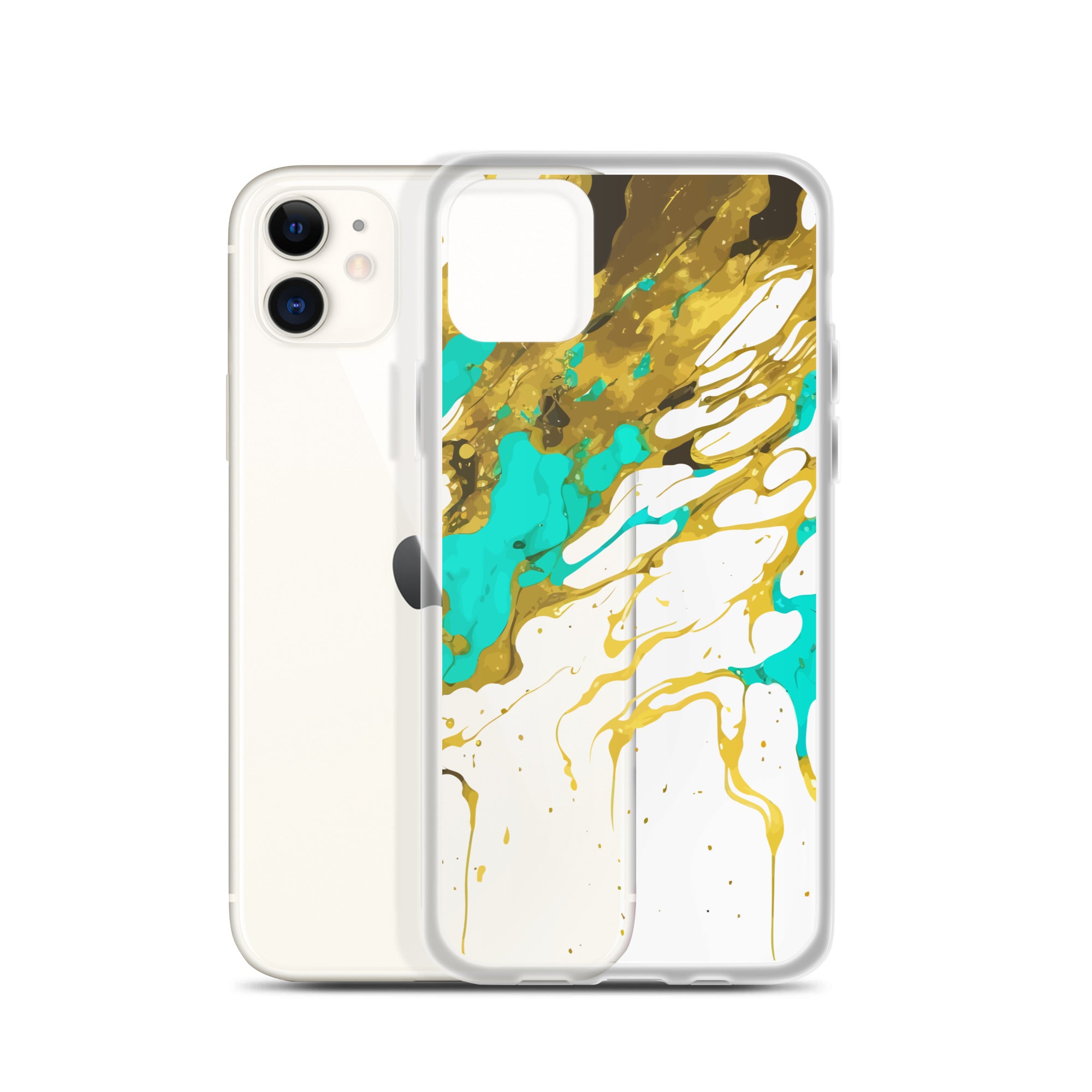 Clear Case for iPhone®- Alchohol Ink Design I