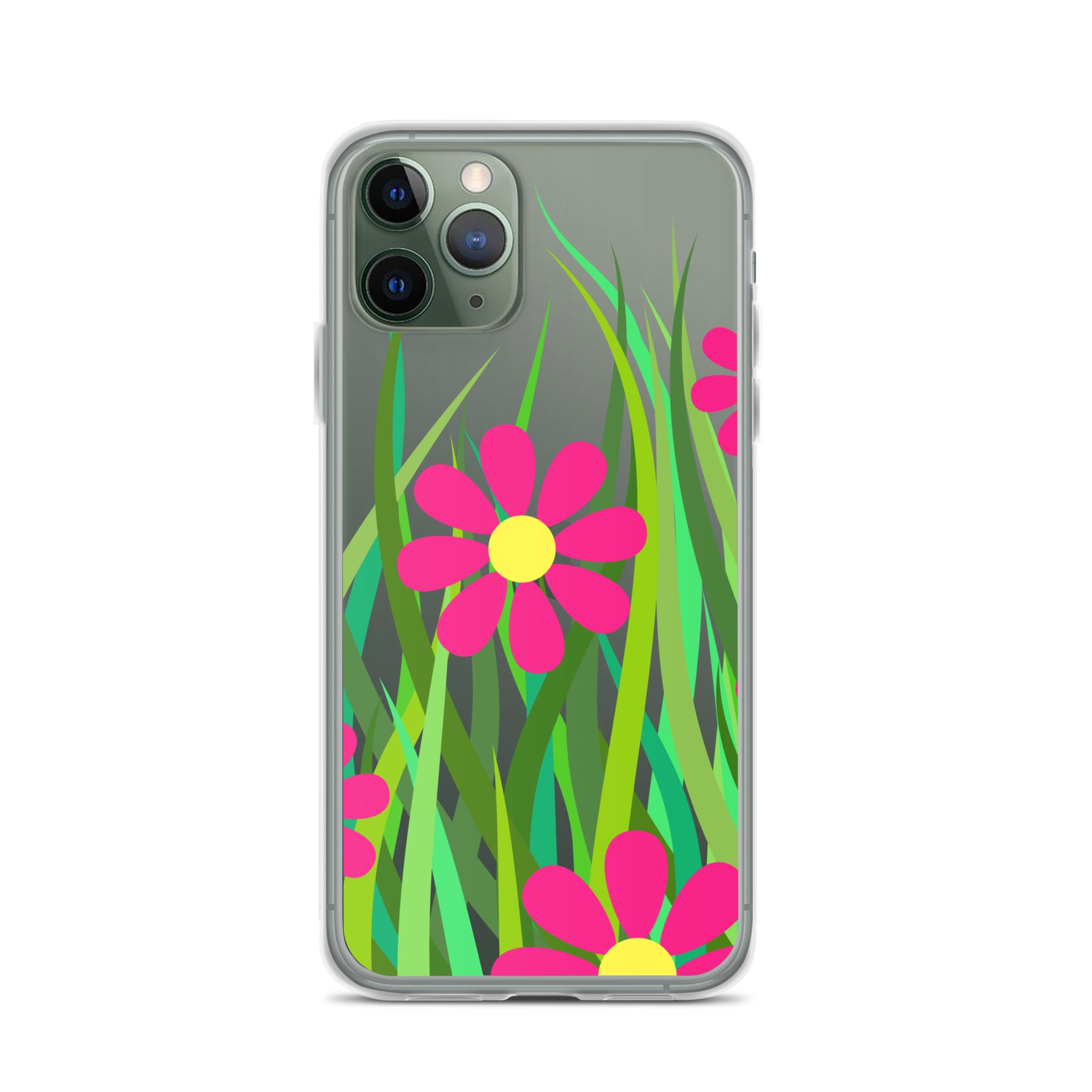 Clear Case for iPhone®- Floral Hedge Design I