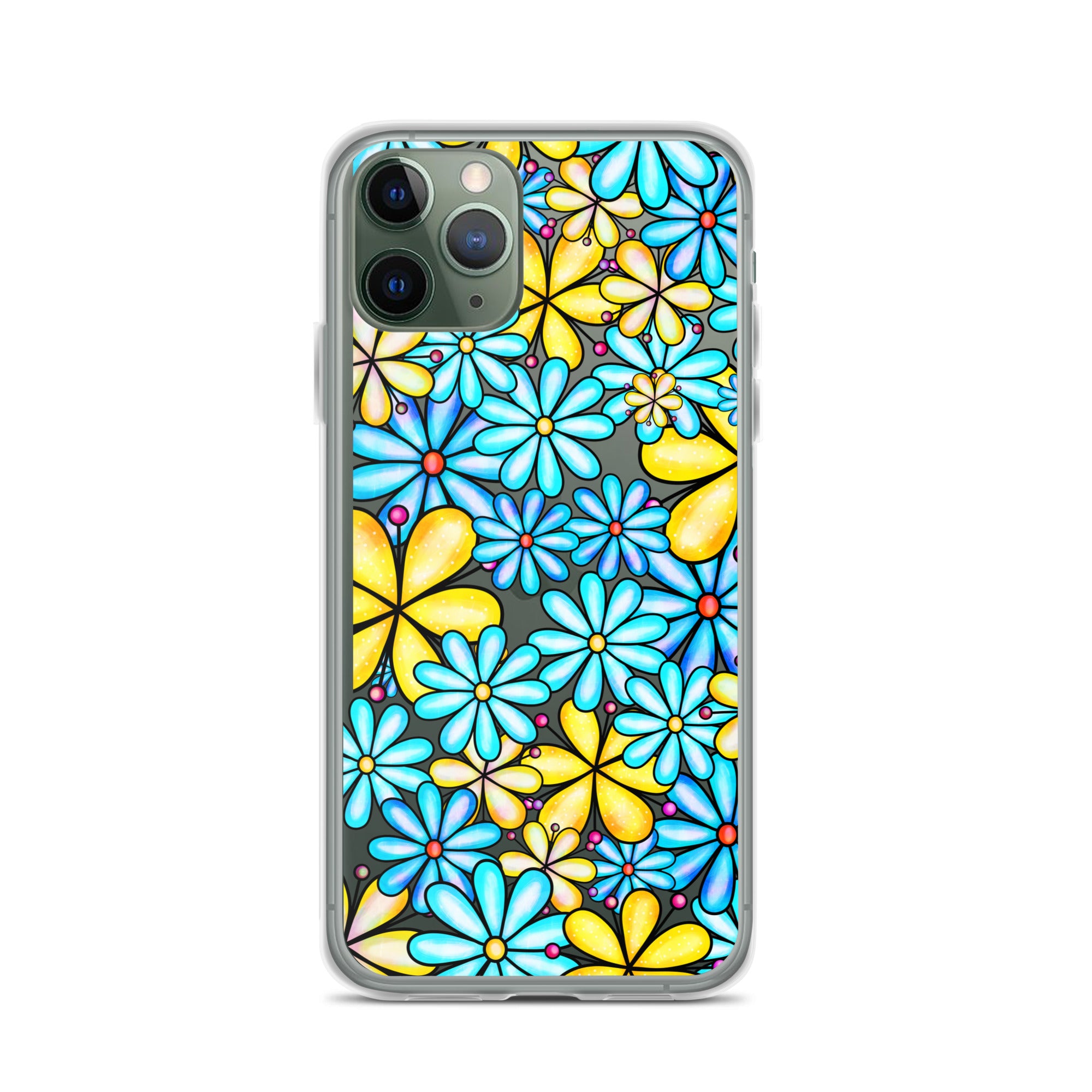 Clear Case for iPhone®- Floral Doodle Design I