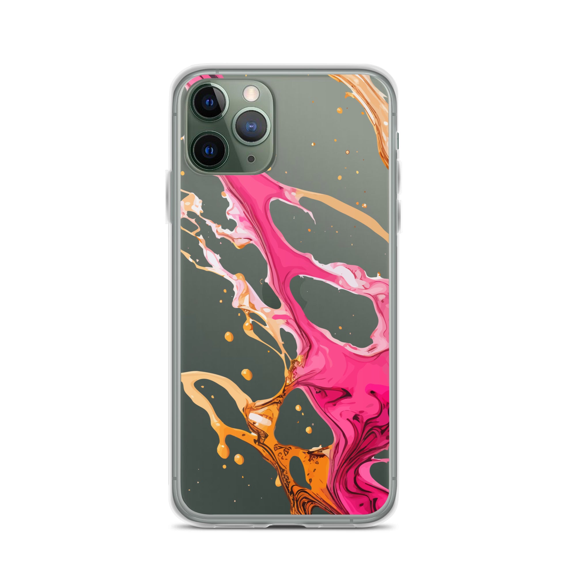 Clear Case for iPhone®- Alchohol Ink Design IV