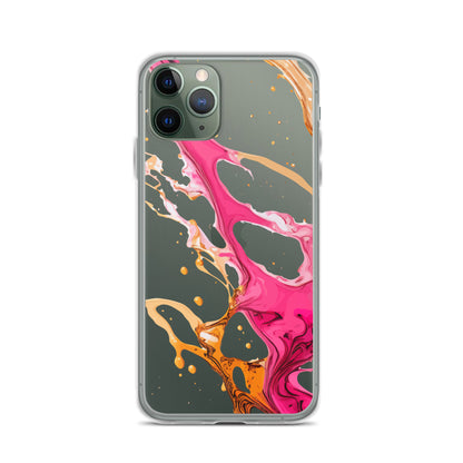 Clear Case for iPhone®- Alchohol Ink Design IV