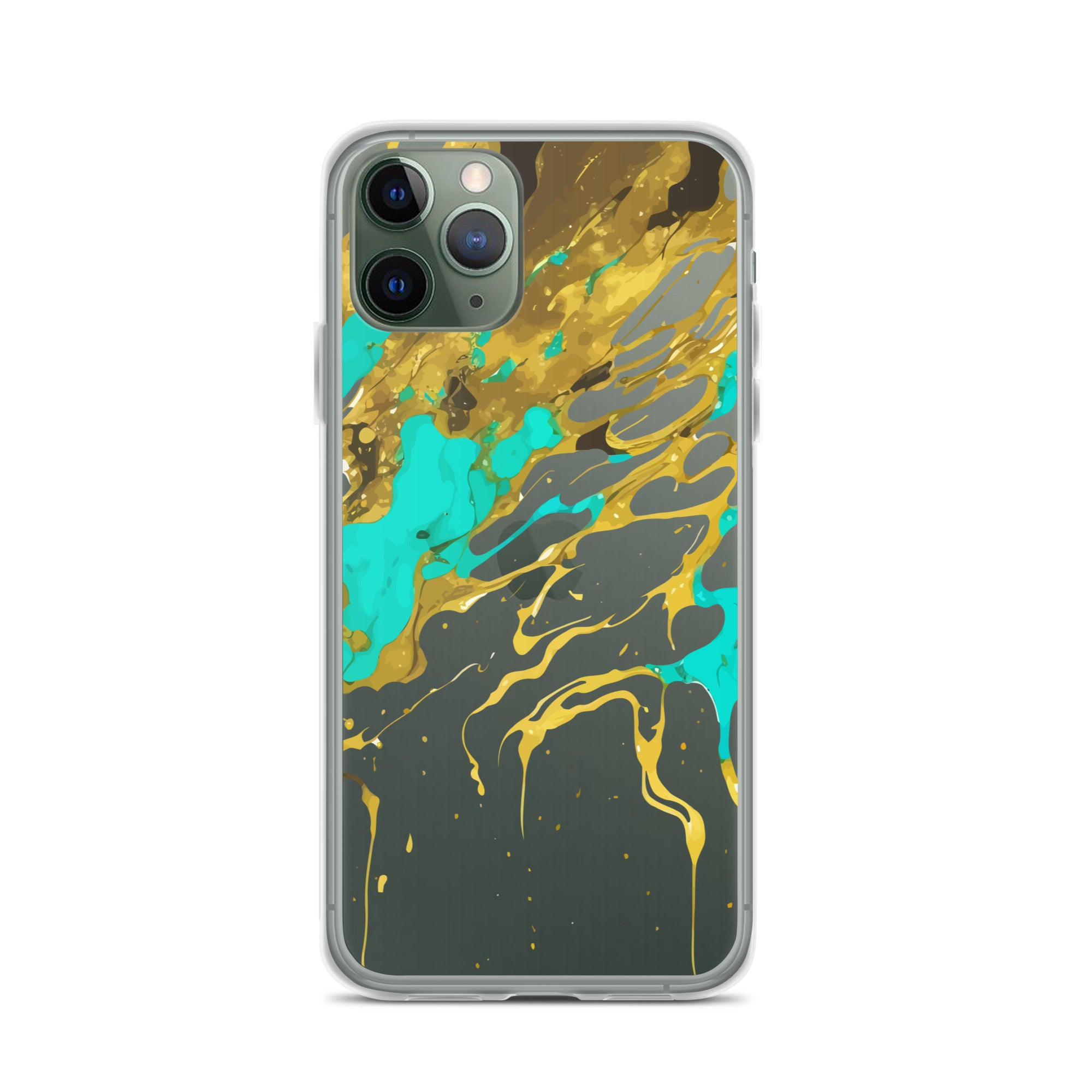 Clear Case for iPhone®- Alchohol Ink Design I