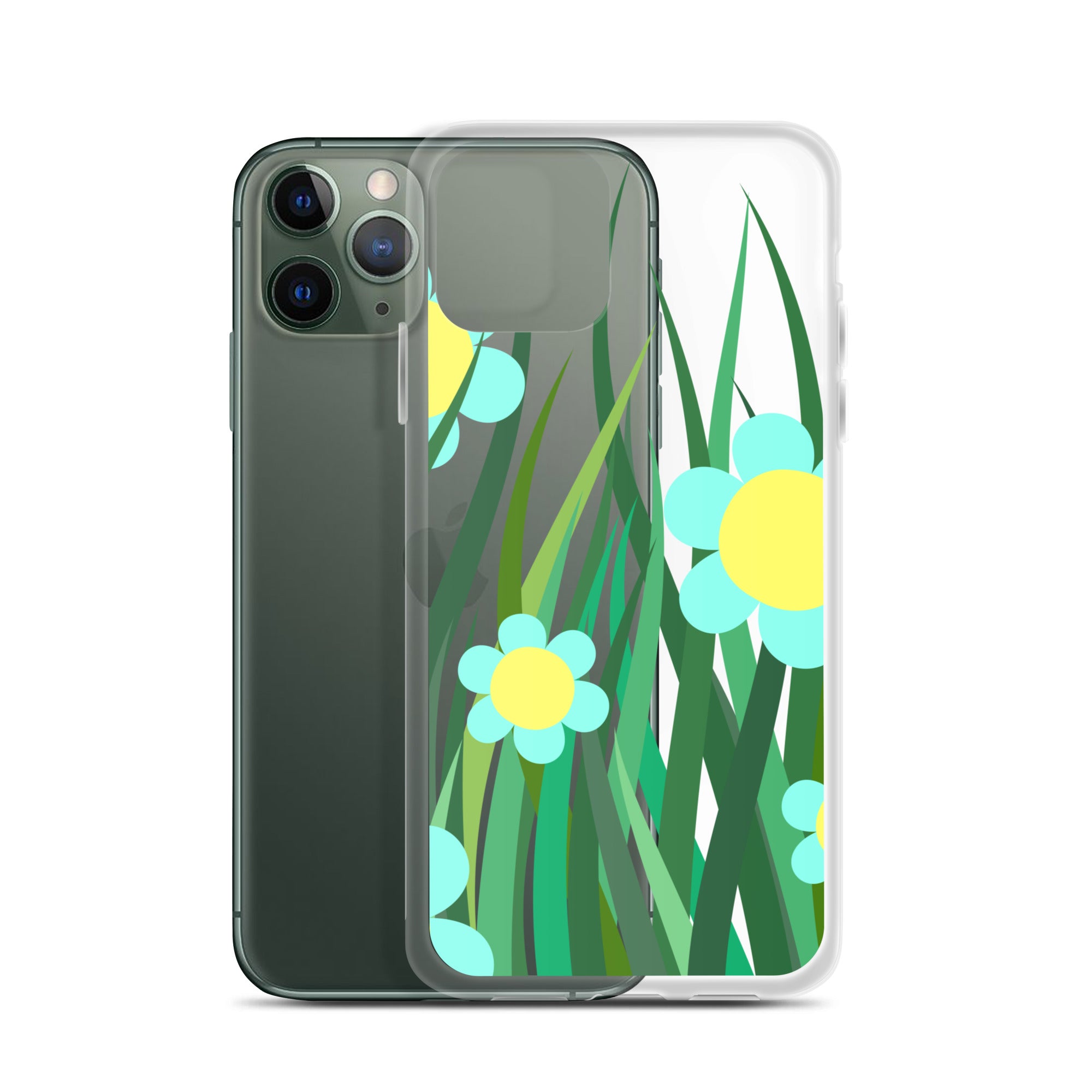 Clear Case for iPhone®- Floral Hedge Design 02
