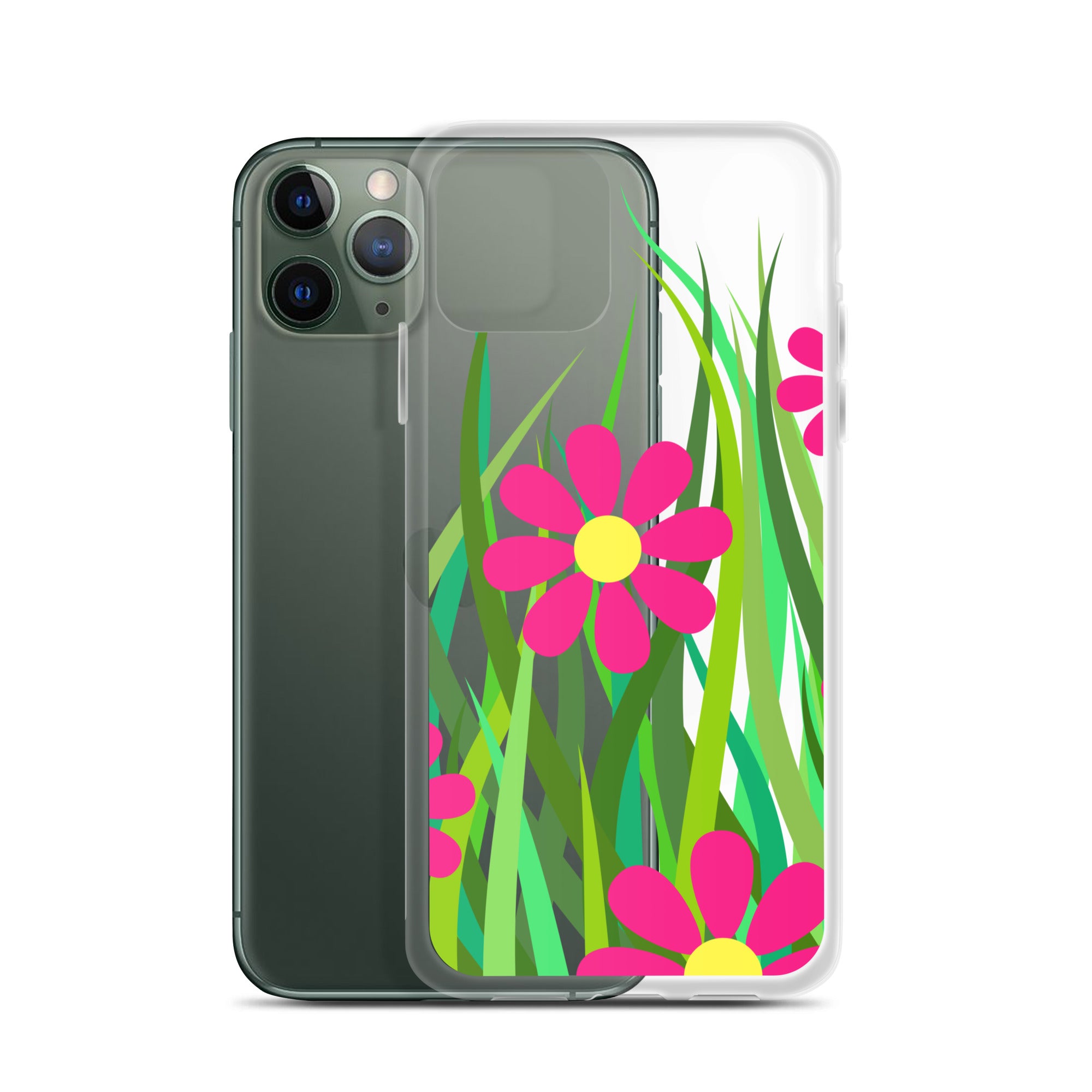 Clear Case for iPhone®- Floral Hedge Design I