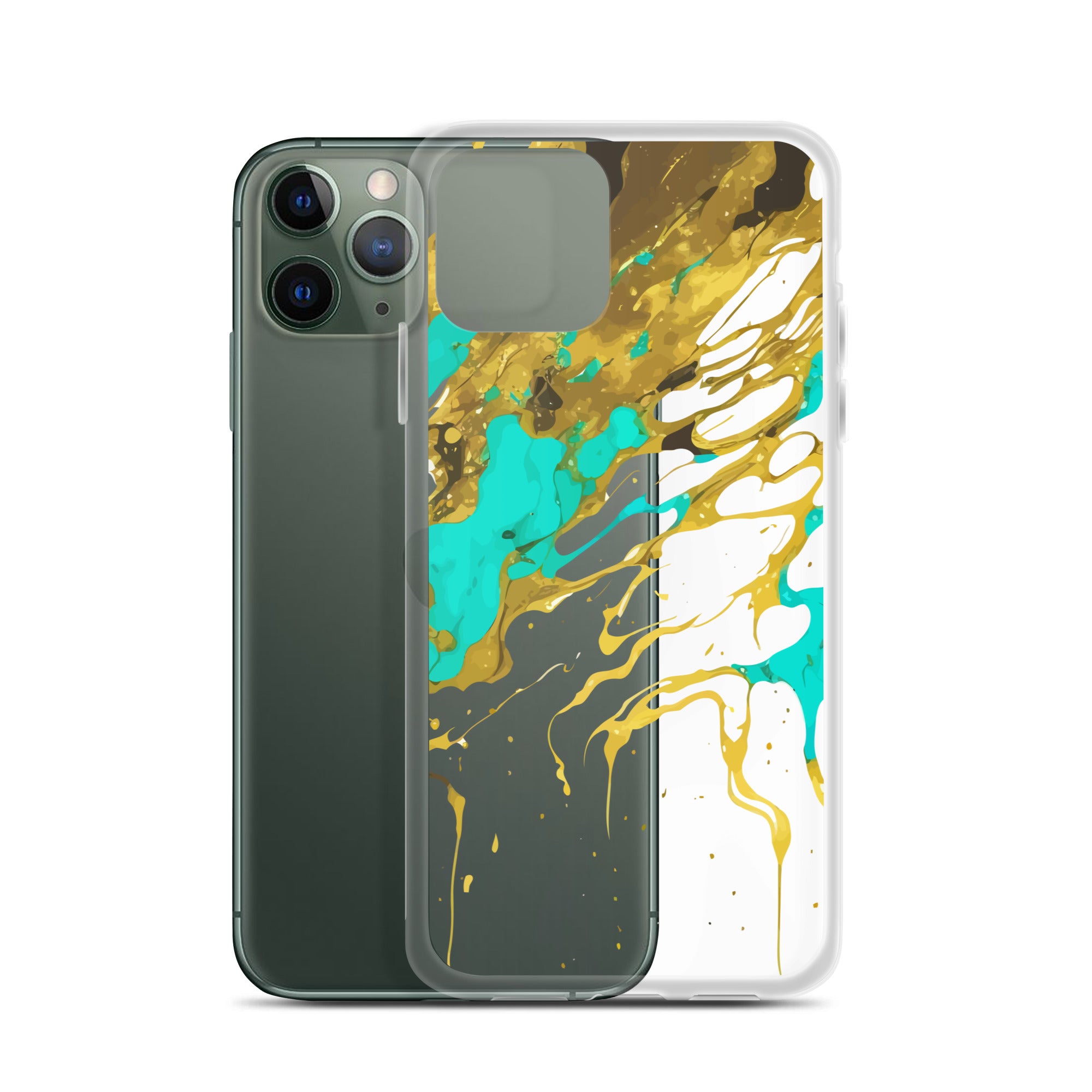 Clear Case for iPhone®- Alchohol Ink Design I