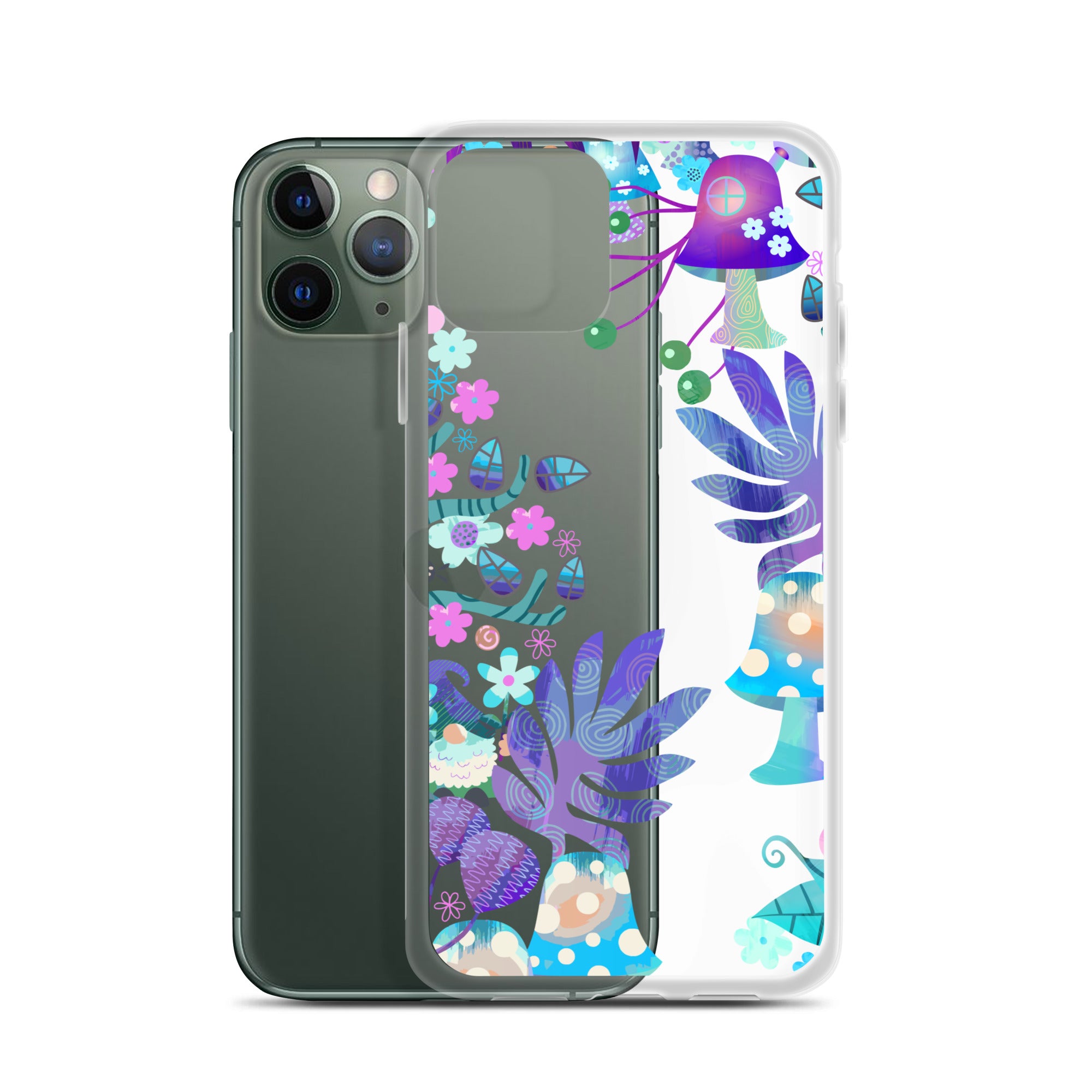 Clear Case for iPhone®- Enchanted Forest Design IV