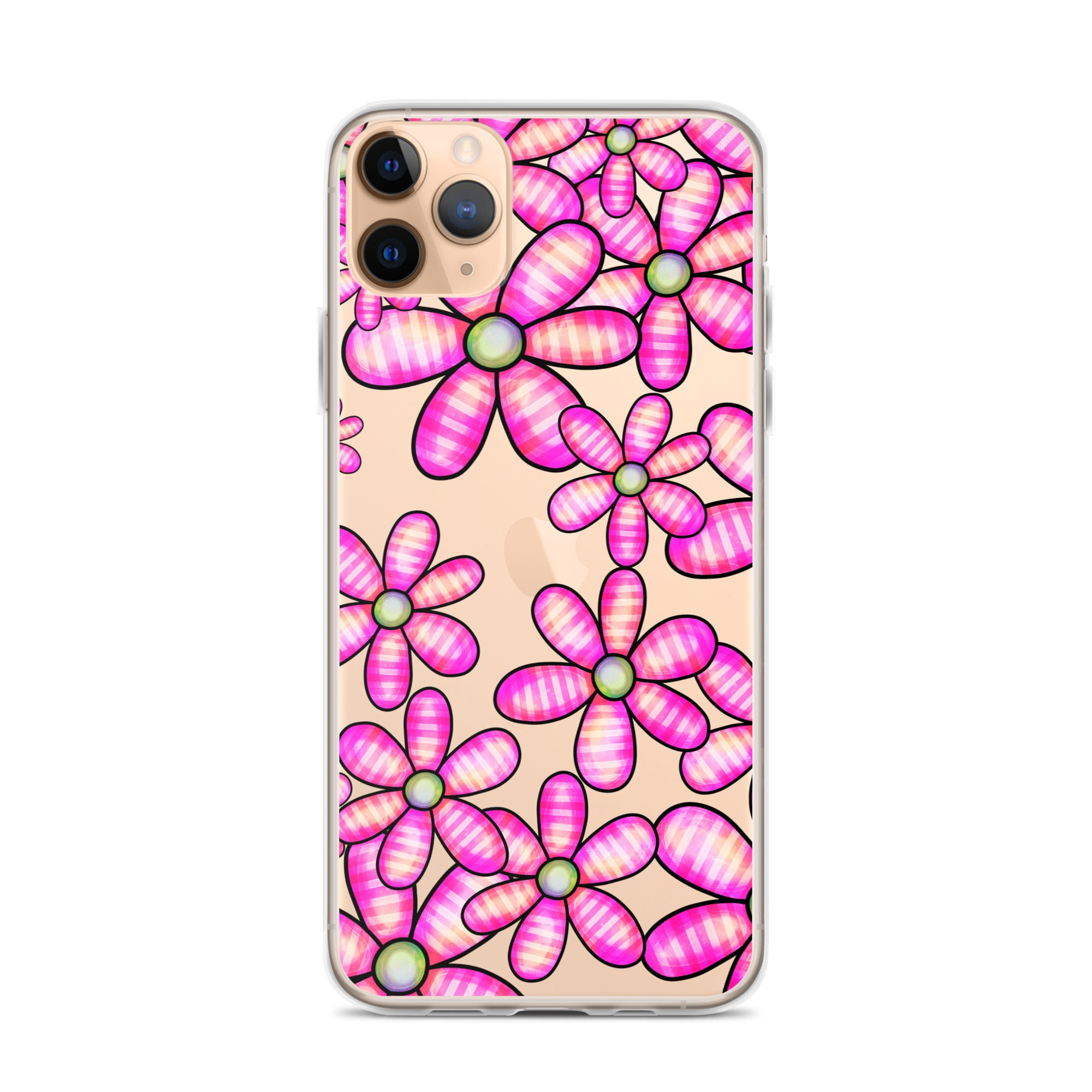 Clear Case for iPhone®- Floral Doodle Design II