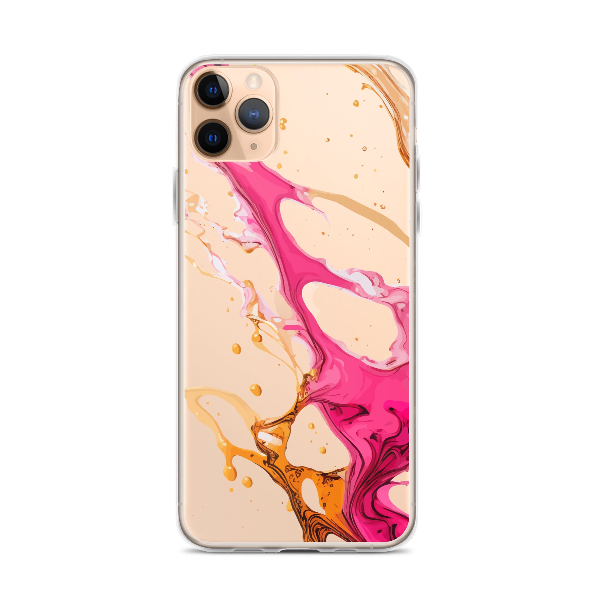 Clear Case for iPhone®- Alchohol Ink Design IV