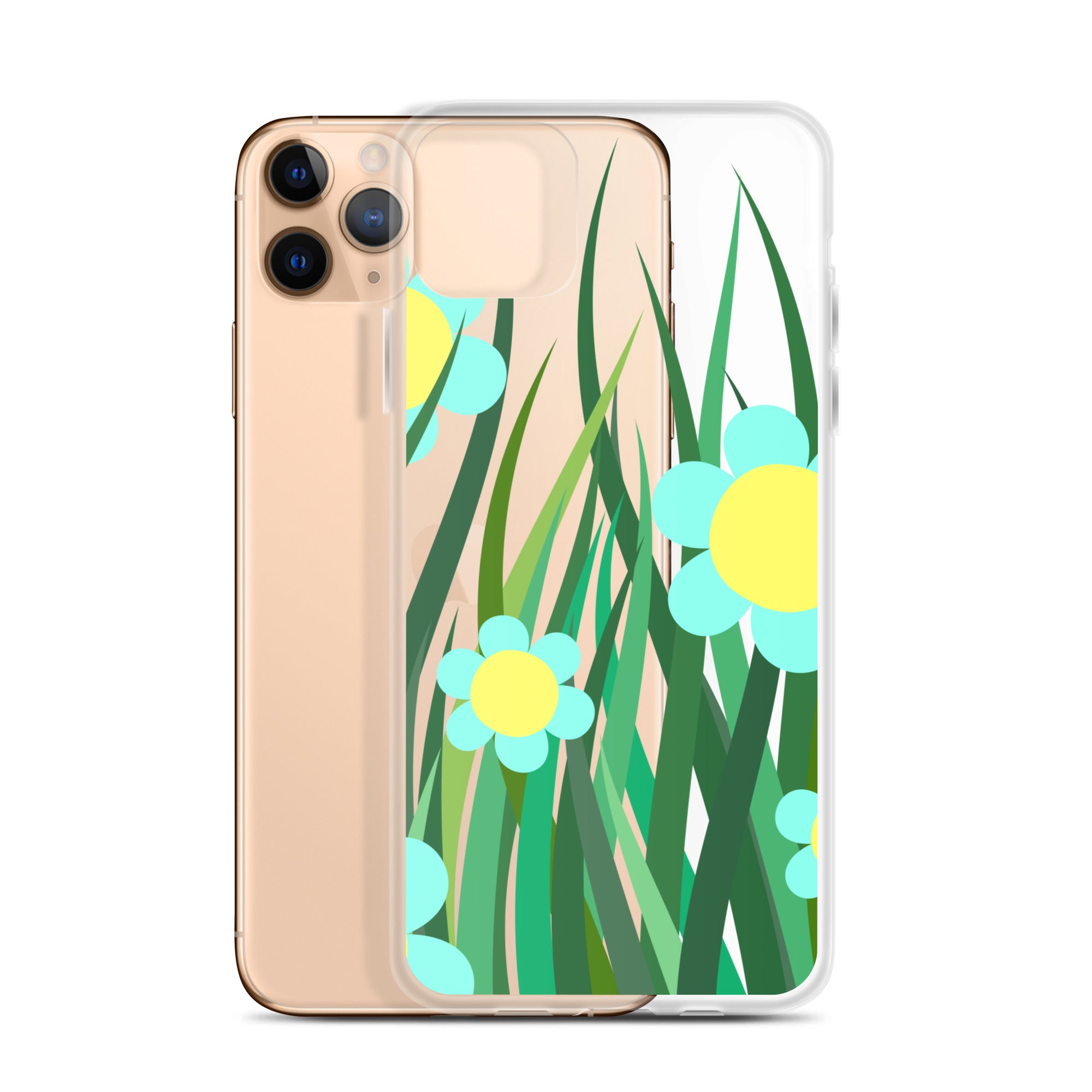 Clear Case for iPhone®- Floral Hedge Design 02