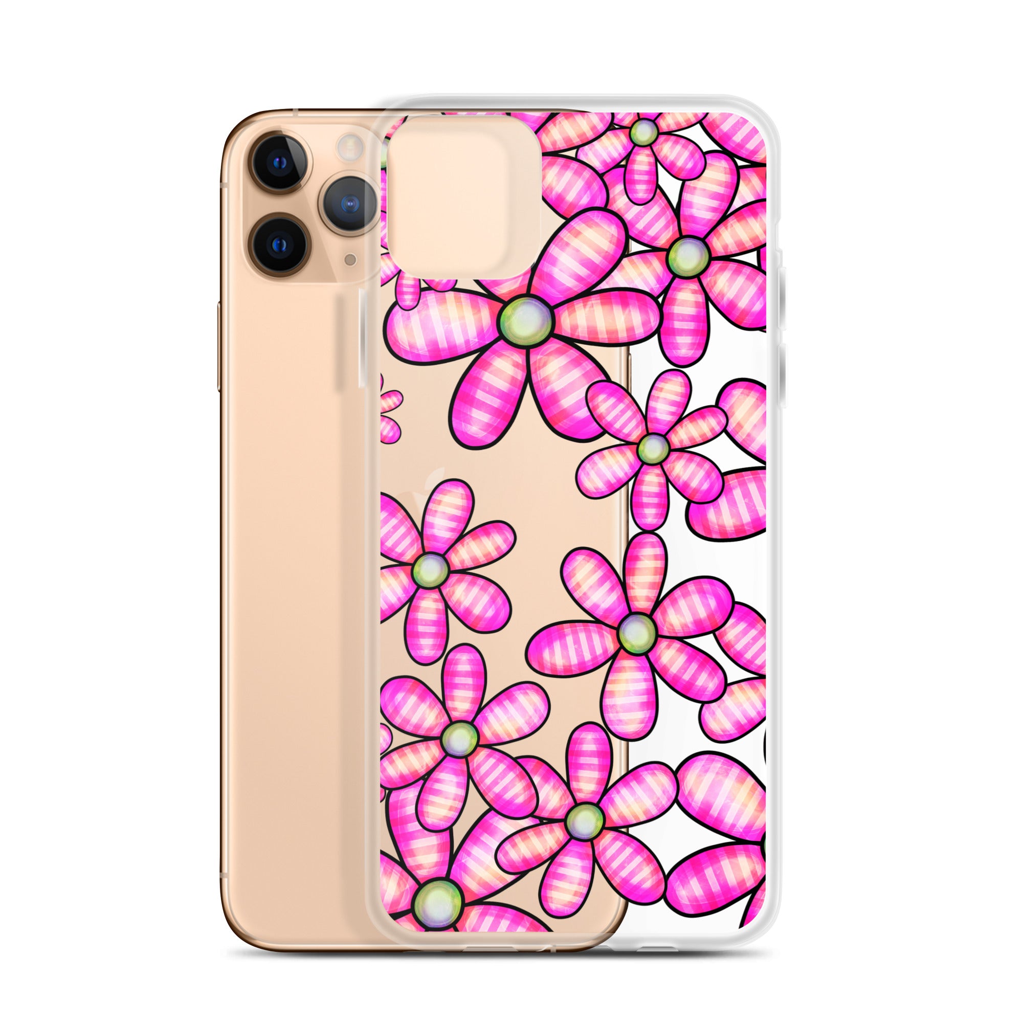 Clear Case for iPhone®- Floral Doodle Design II