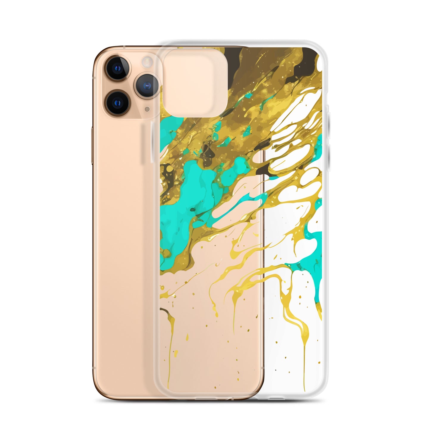 Clear Case for iPhone®- Alchohol Ink Design I