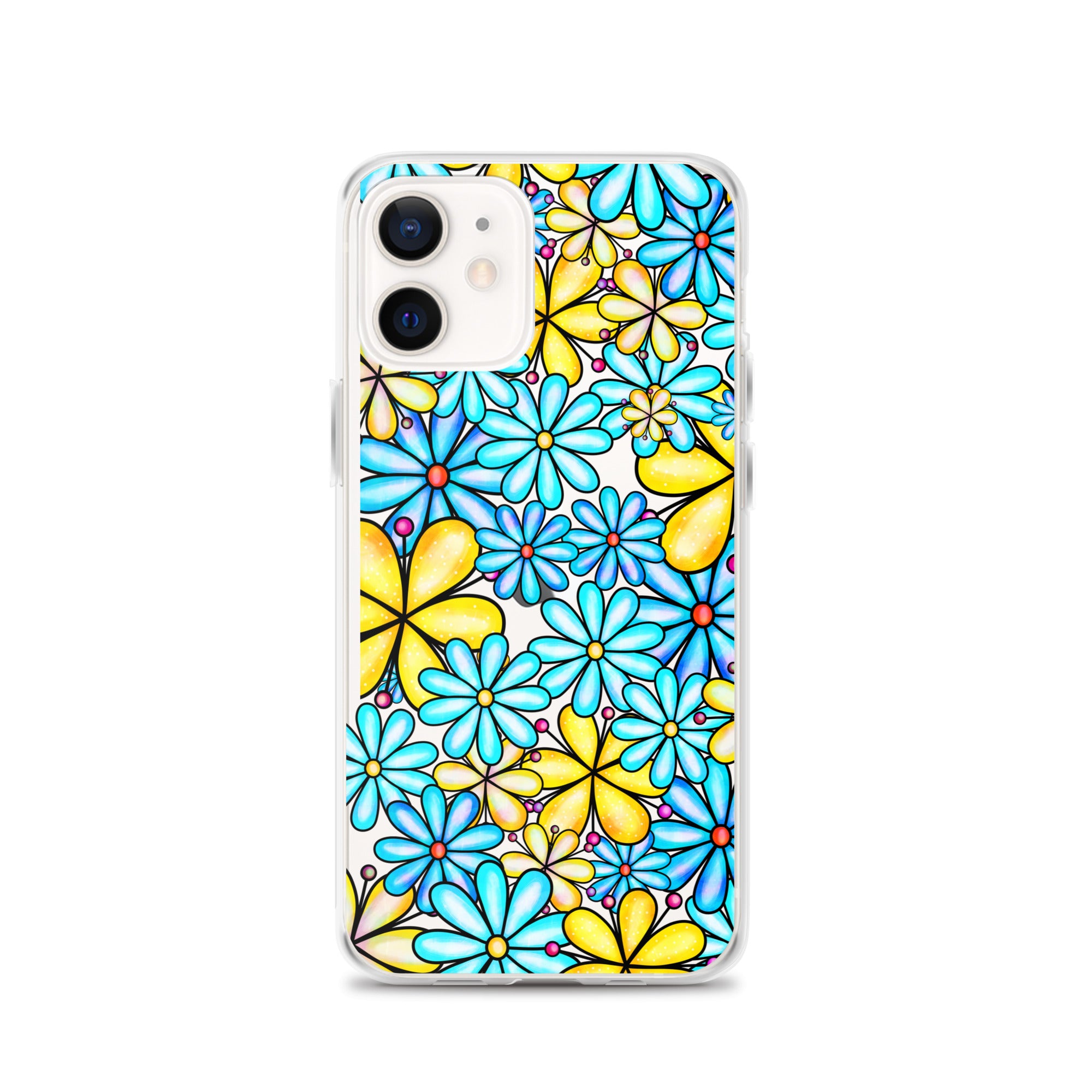 Clear Case for iPhone®- Floral Doodle Design I