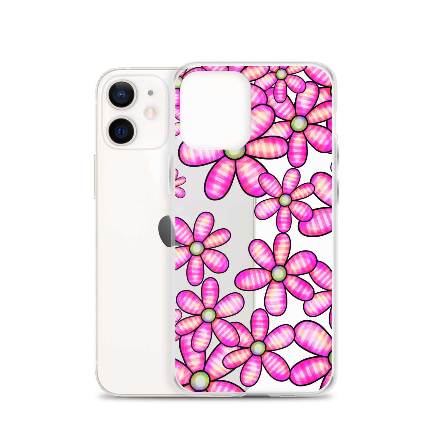 Clear Case for iPhone®- Floral Doodle Design II