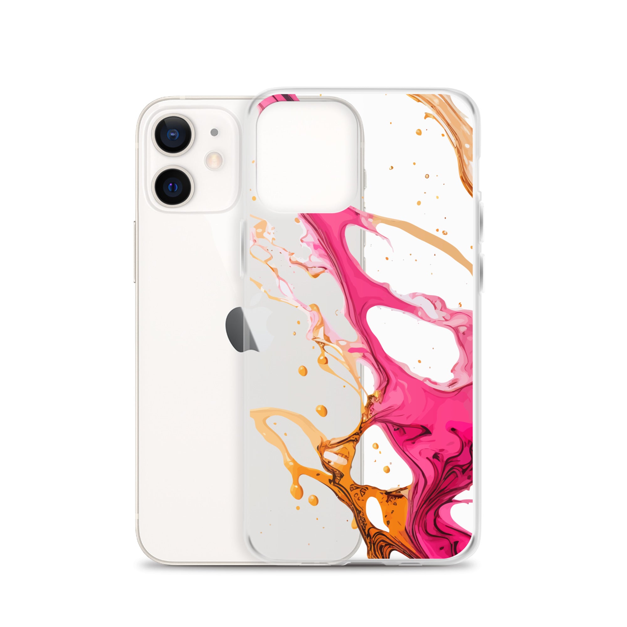 Clear Case for iPhone®- Alchohol Ink Design IV