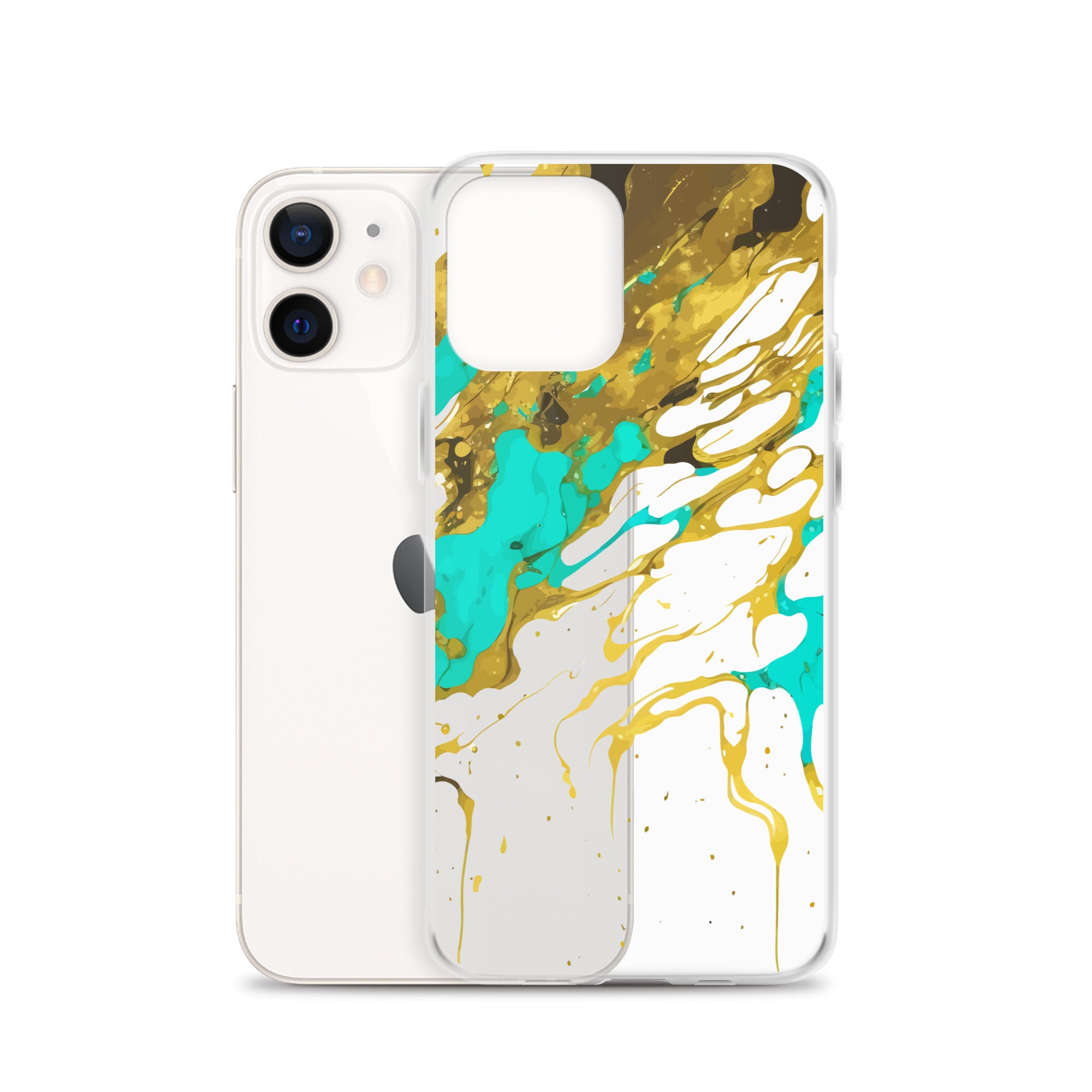 Clear Case for iPhone®- Alchohol Ink Design I