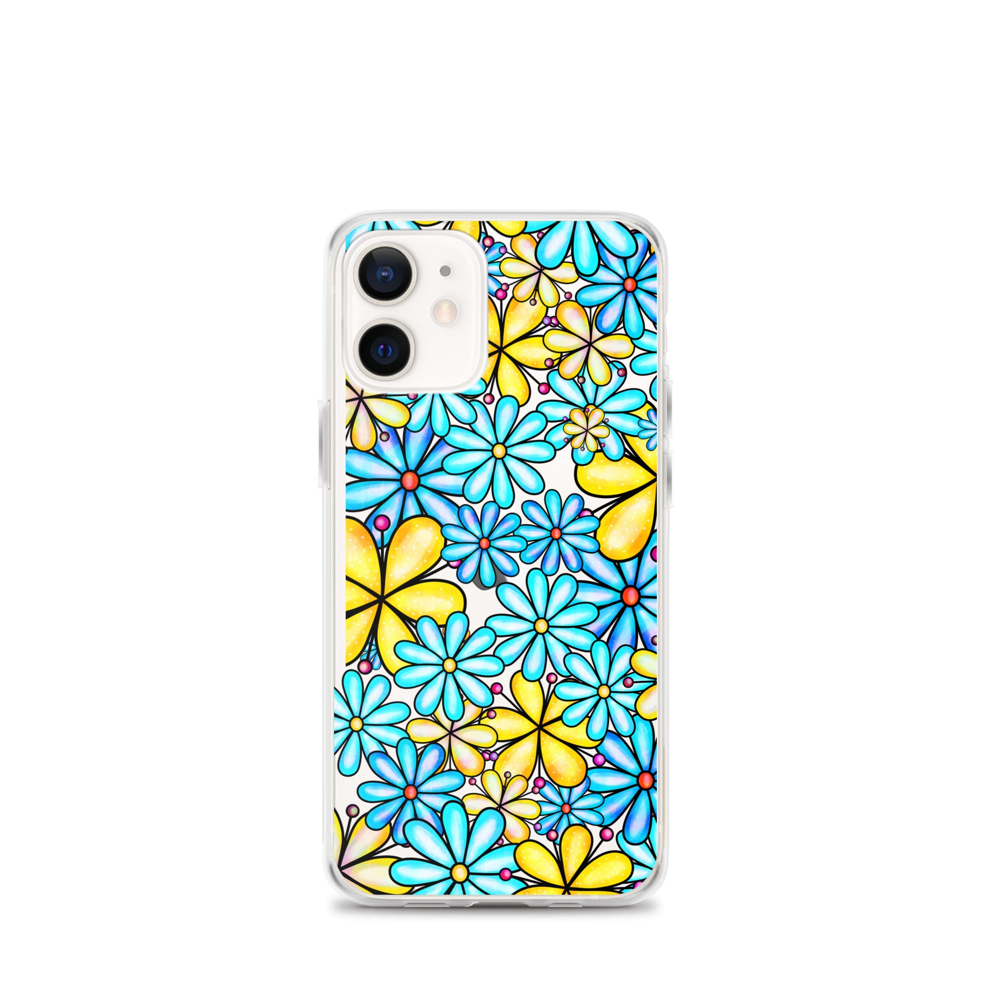 Clear Case for iPhone®- Floral Doodle Design I