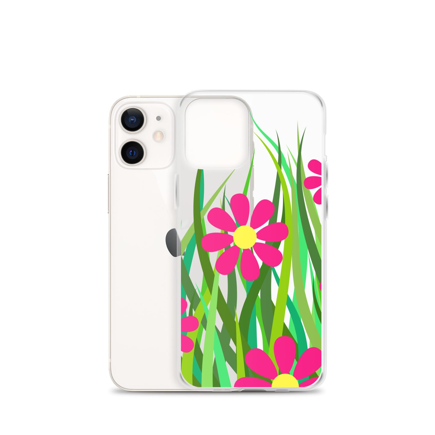 Clear Case for iPhone®- Floral Hedge Design I