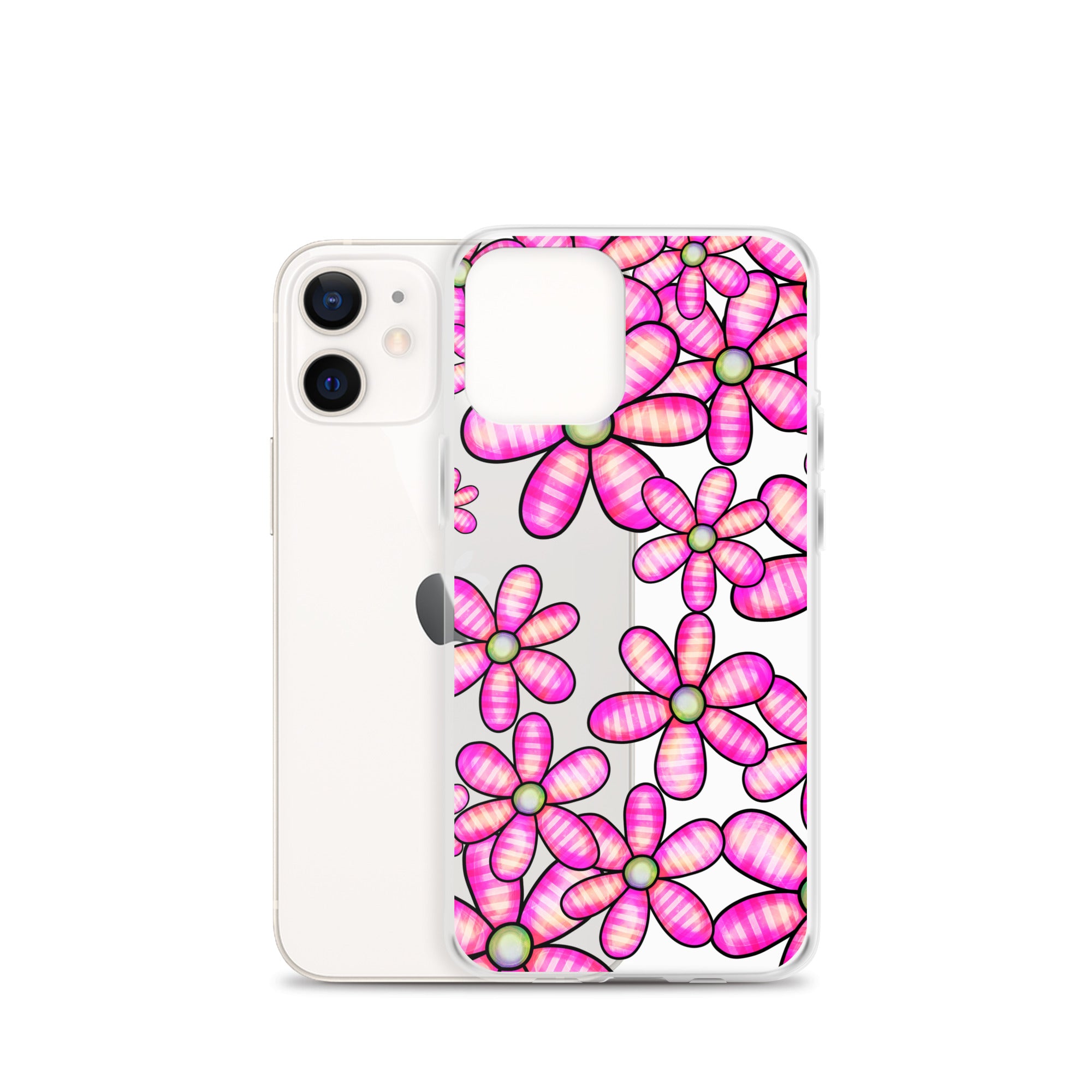 Clear Case for iPhone®- Floral Doodle Design II