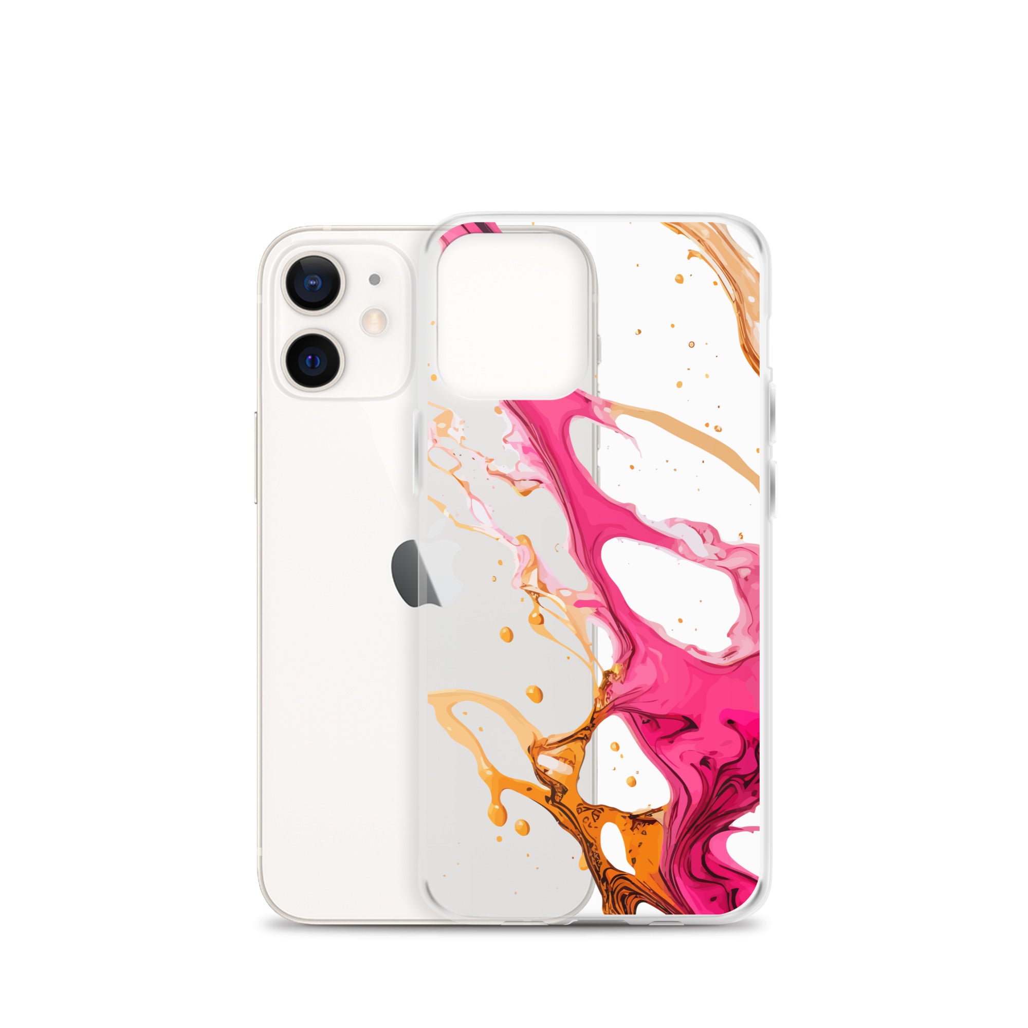 Clear Case for iPhone®- Alchohol Ink Design IV