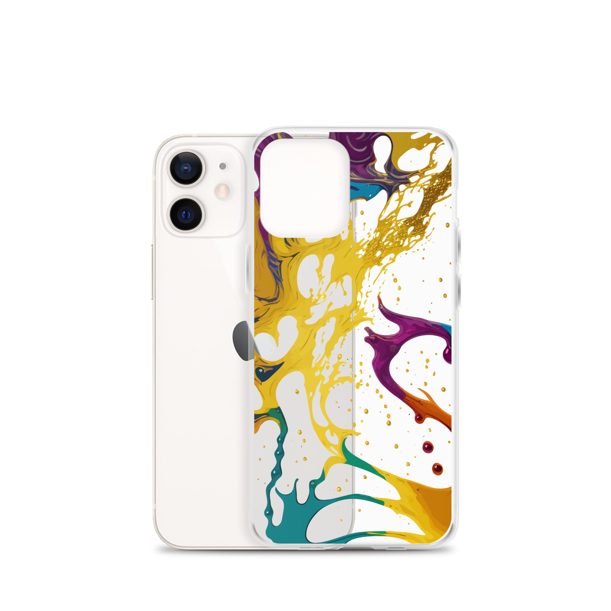 Clear Case for iPhone®-Alchohol Ink Design 03