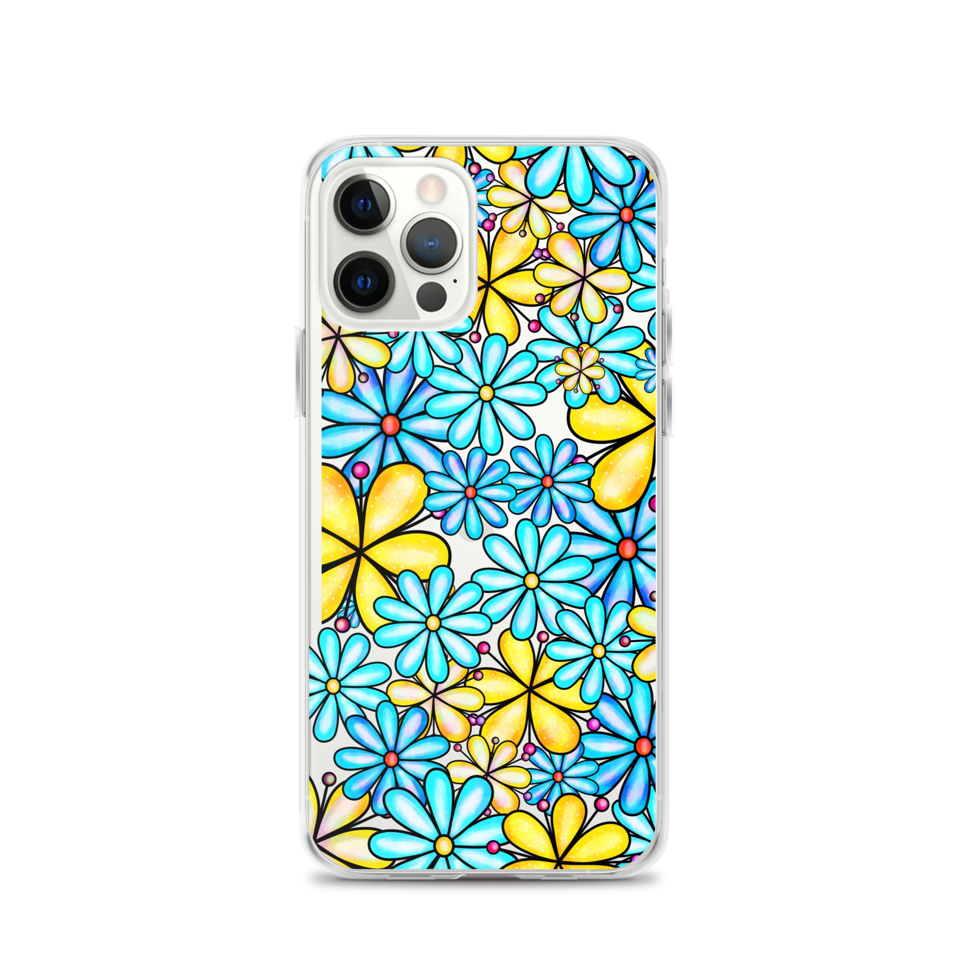 Clear Case for iPhone®- Floral Doodle Design I