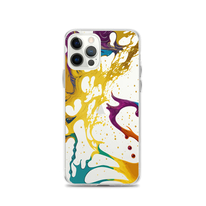 Clear Case for iPhone®-Alchohol Ink Design III