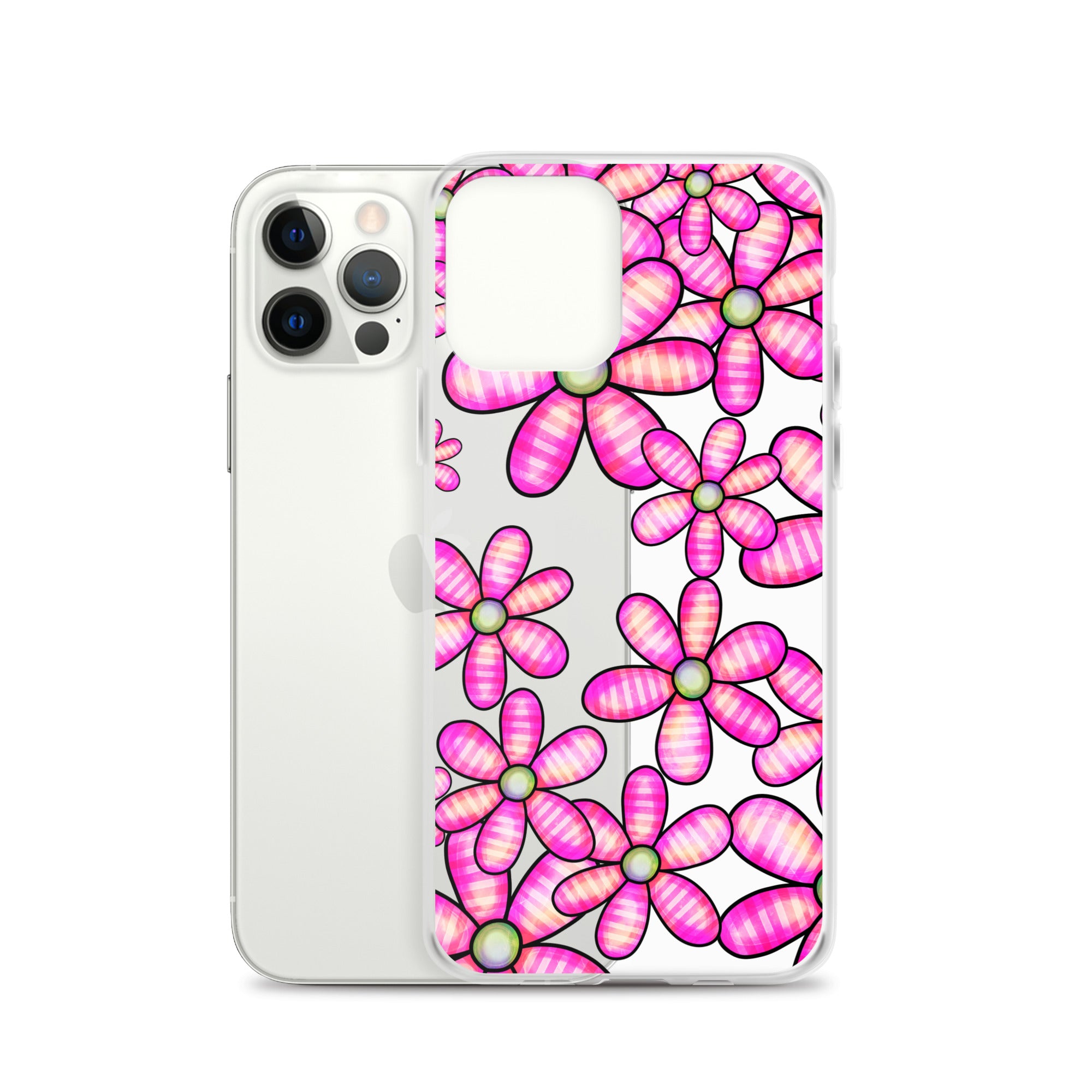 Clear Case for iPhone®- Floral Doodle Design 02