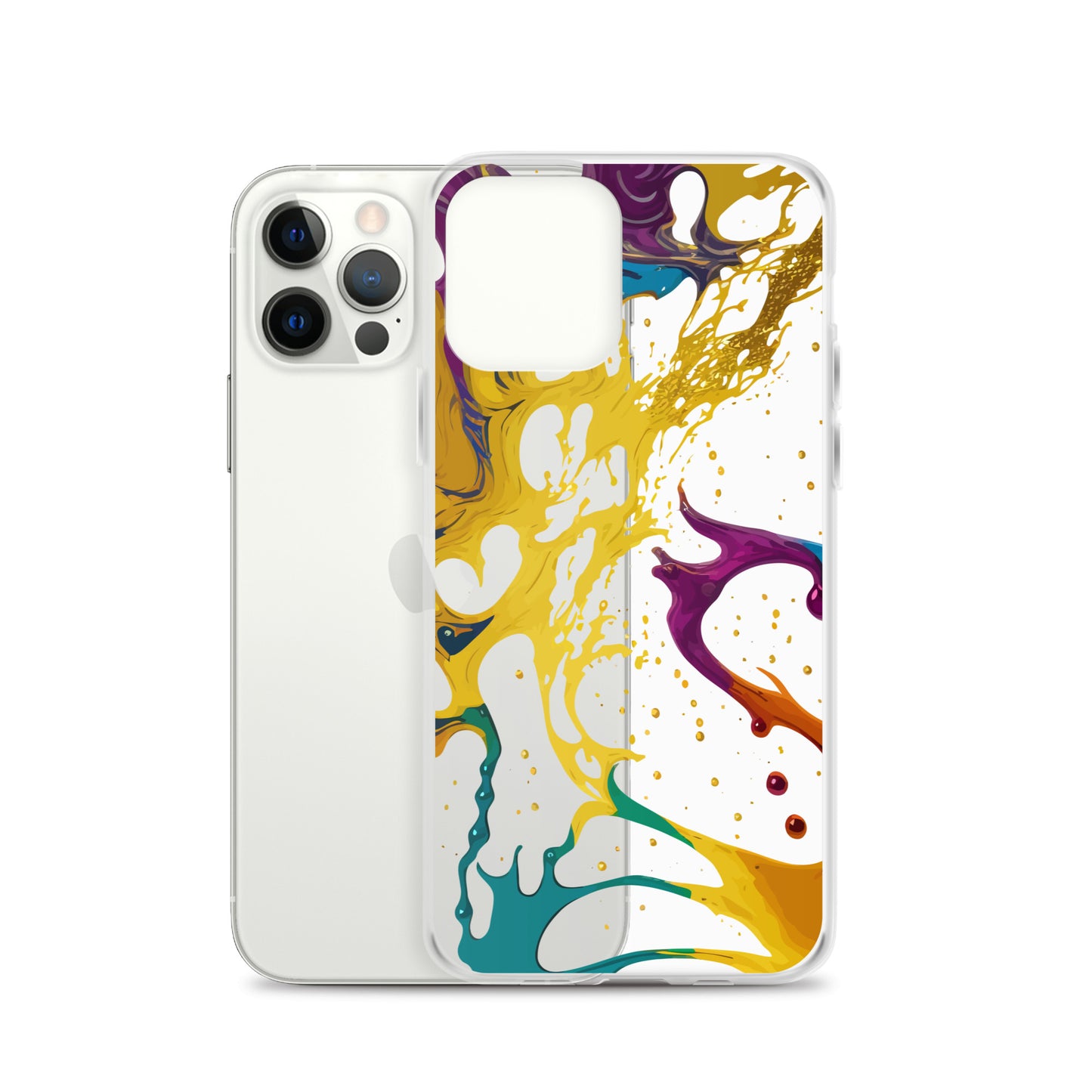 Clear Case for iPhone®-Alchohol Ink Design III