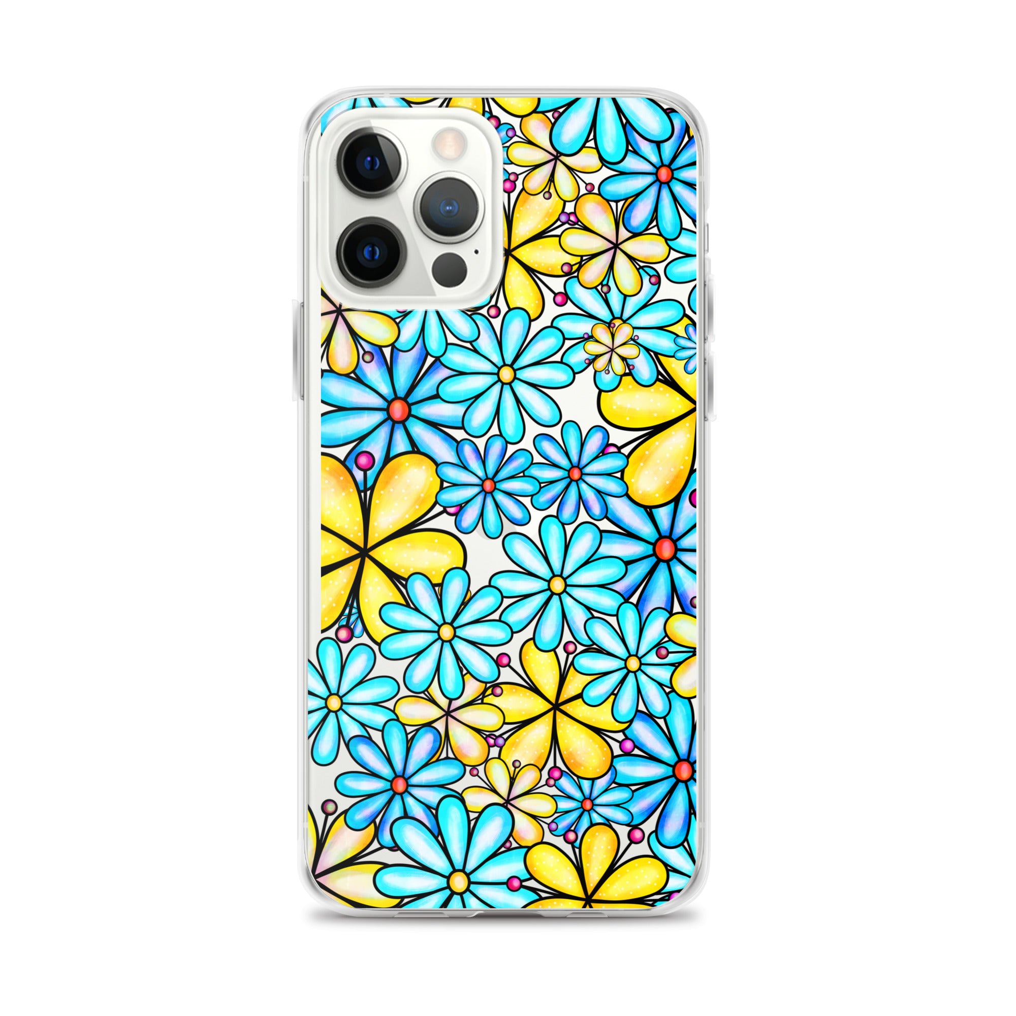 Clear Case for iPhone®- Floral Doodle Design I