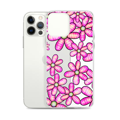 Clear Case for iPhone®- Floral Doodle Design II