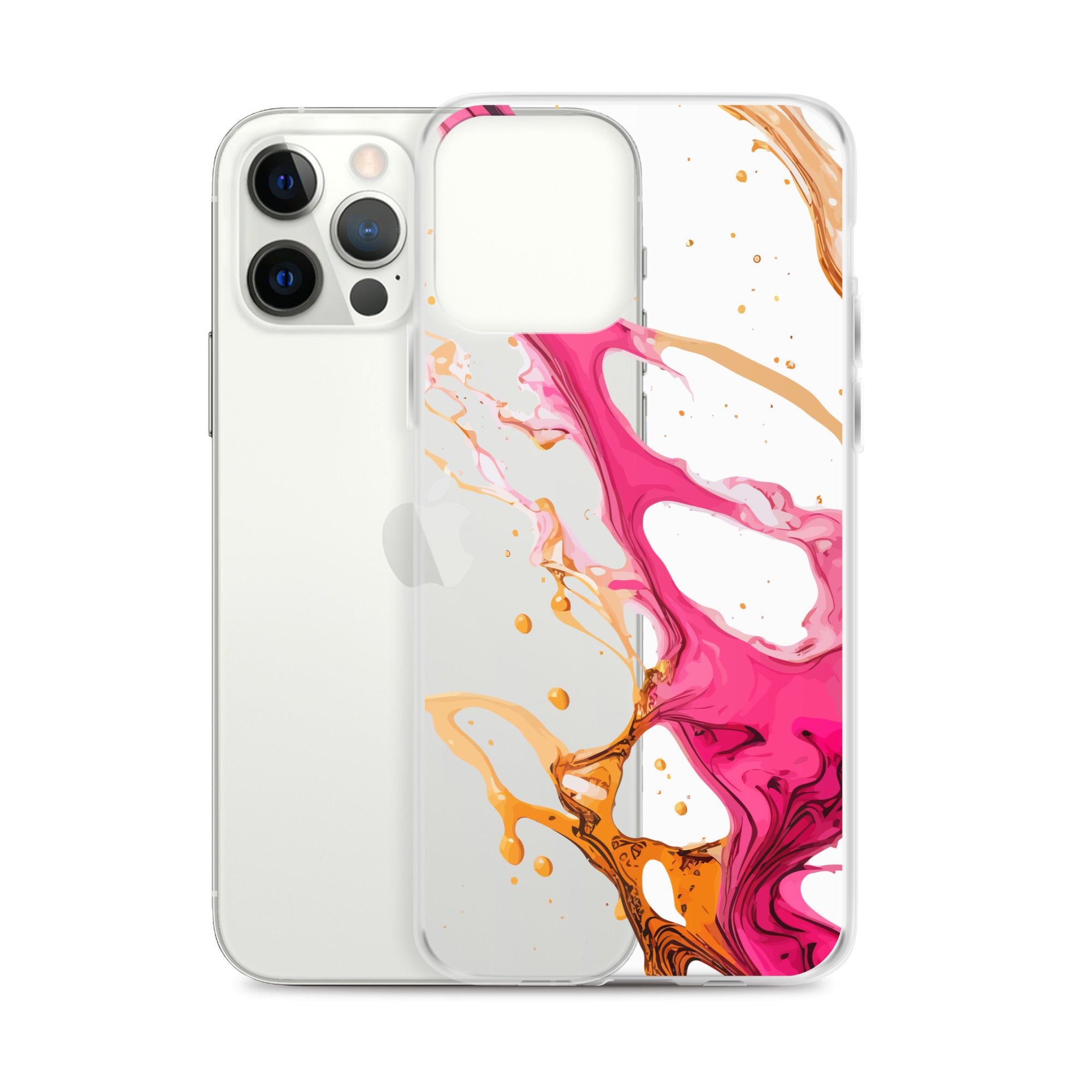 Clear Case for iPhone®- Alchohol Ink Design 04