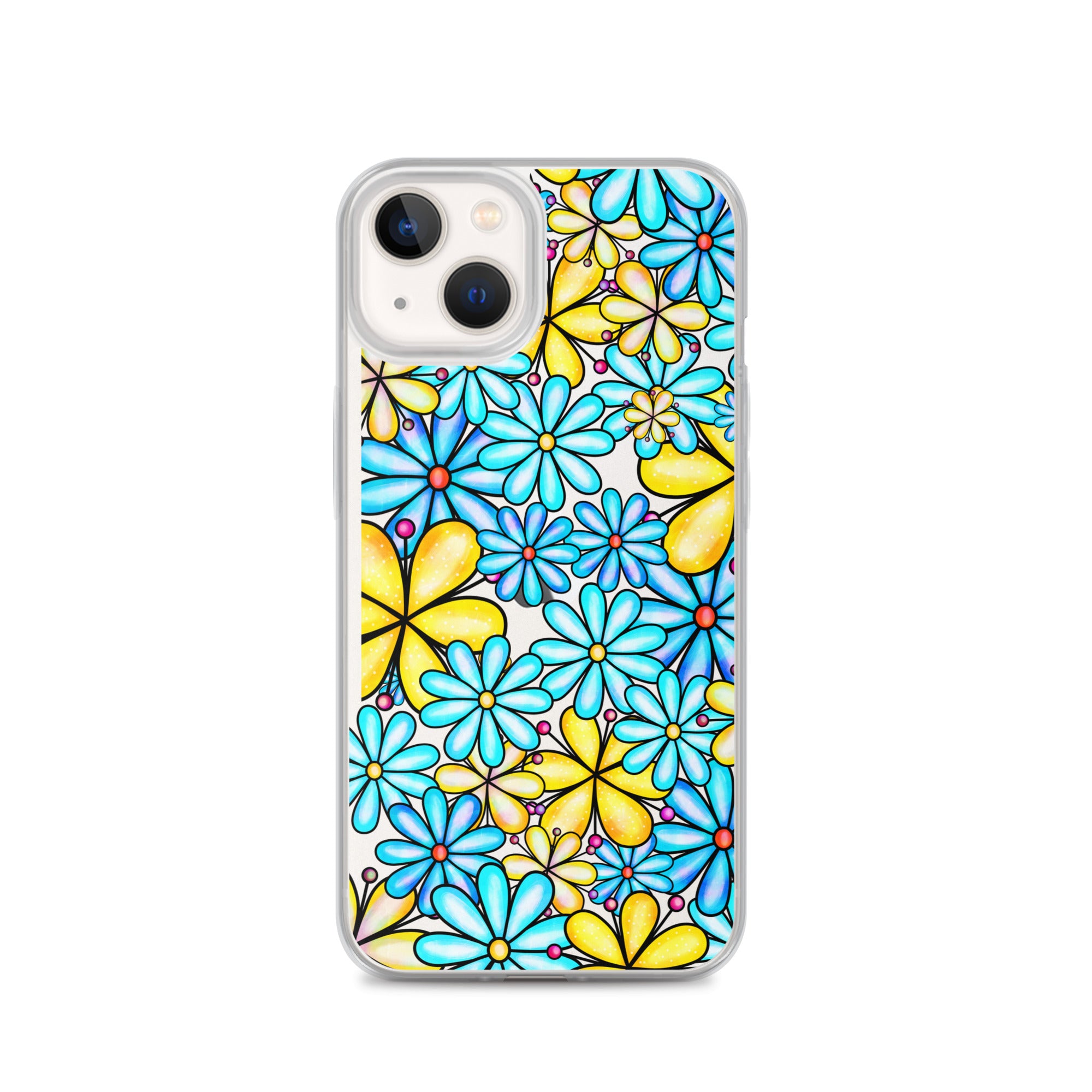 Clear Case for iPhone®- Floral Doodle Design I