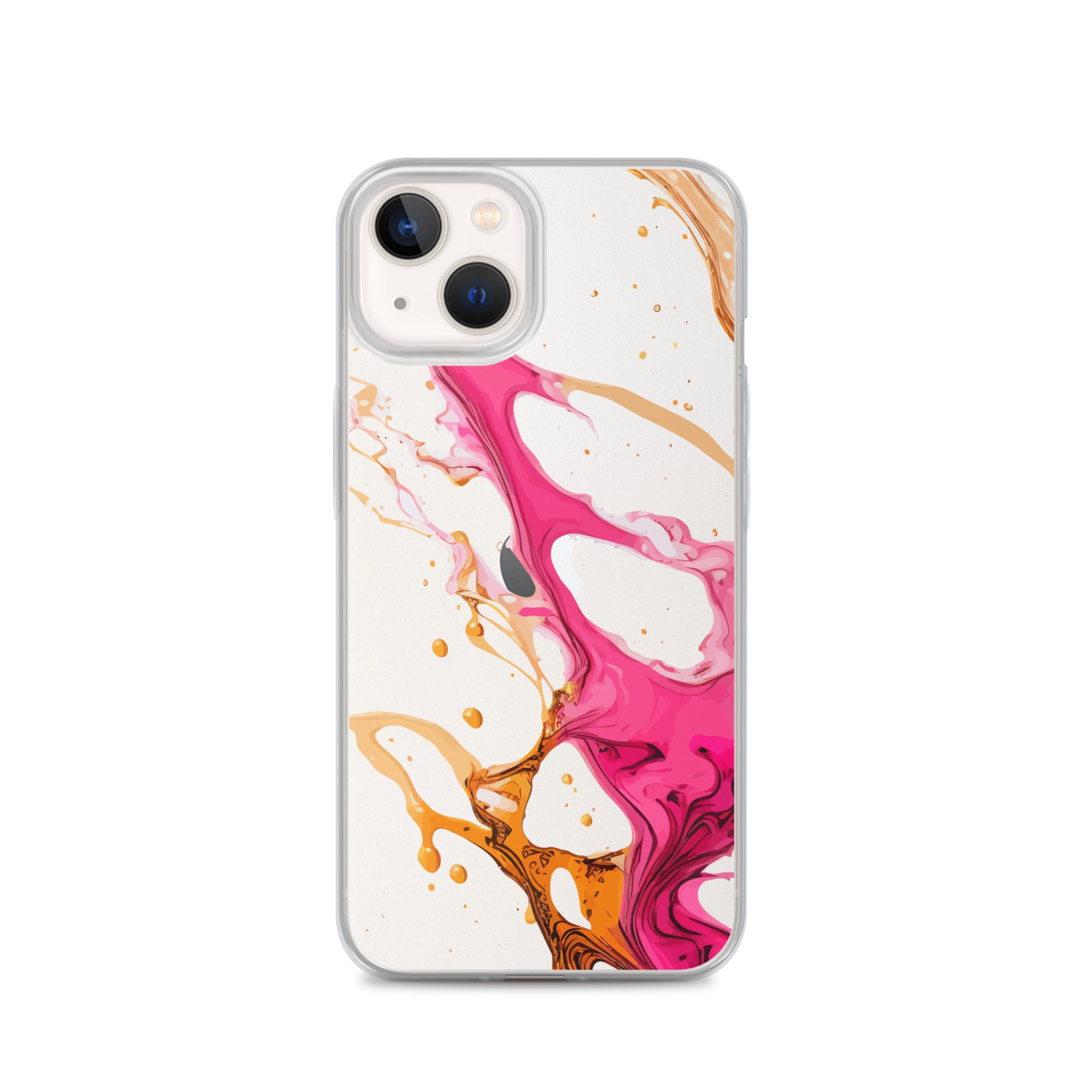 Clear Case for iPhone®- Alchohol Ink Design IV