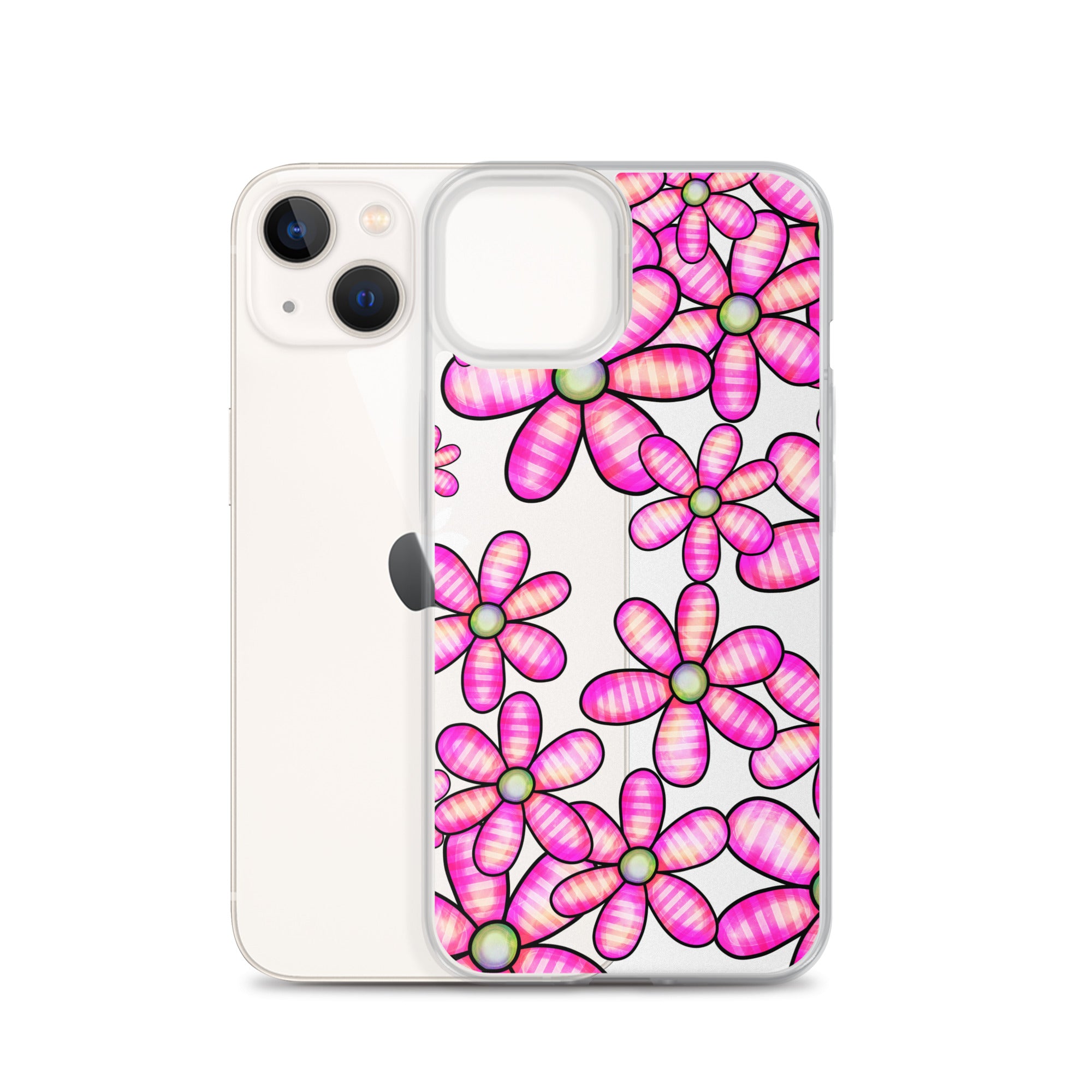 Clear Case for iPhone®- Floral Doodle Design 02