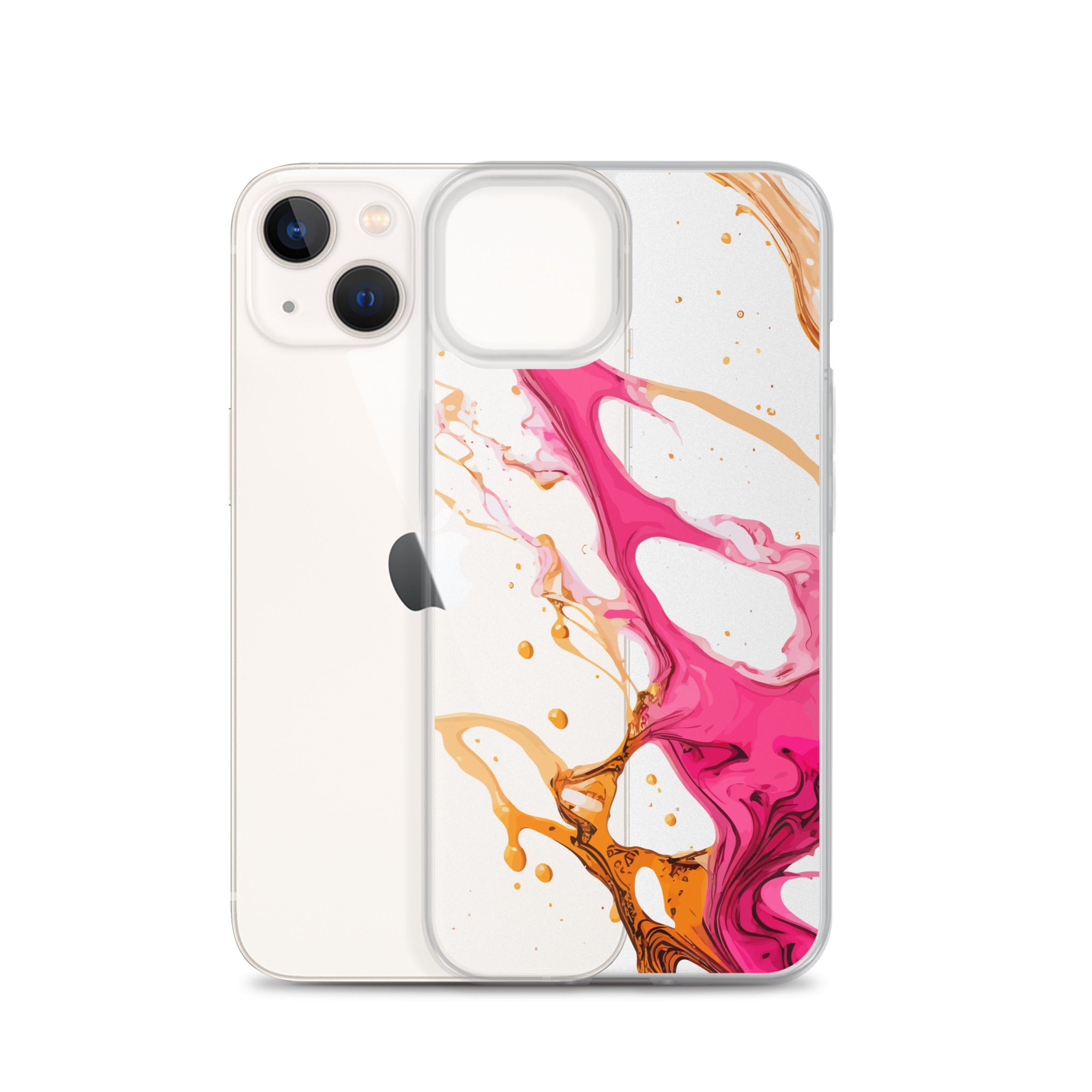 Clear Case for iPhone®- Alchohol Ink Design IV