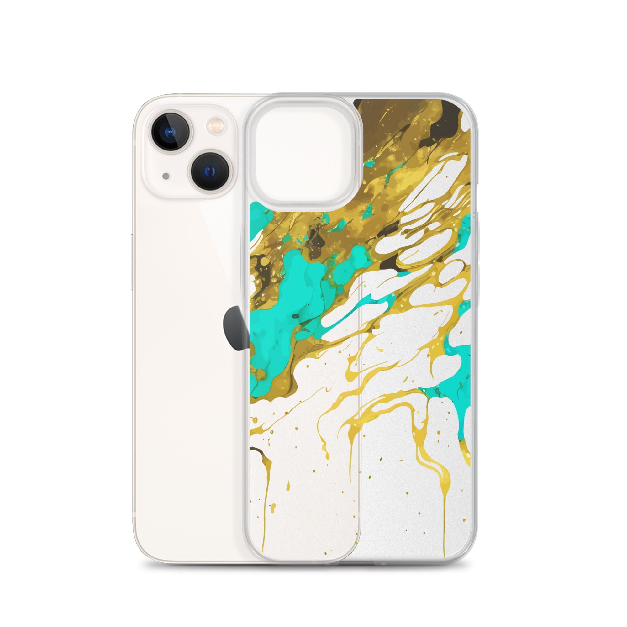 Clear Case for iPhone®- Alchohol Ink Design I