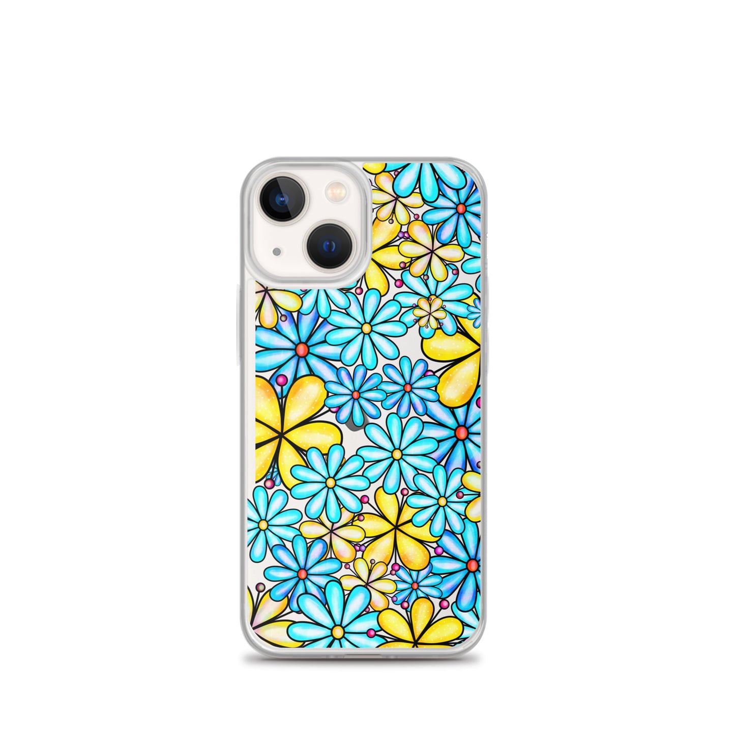 Clear Case for iPhone®- Floral Doodle Design I