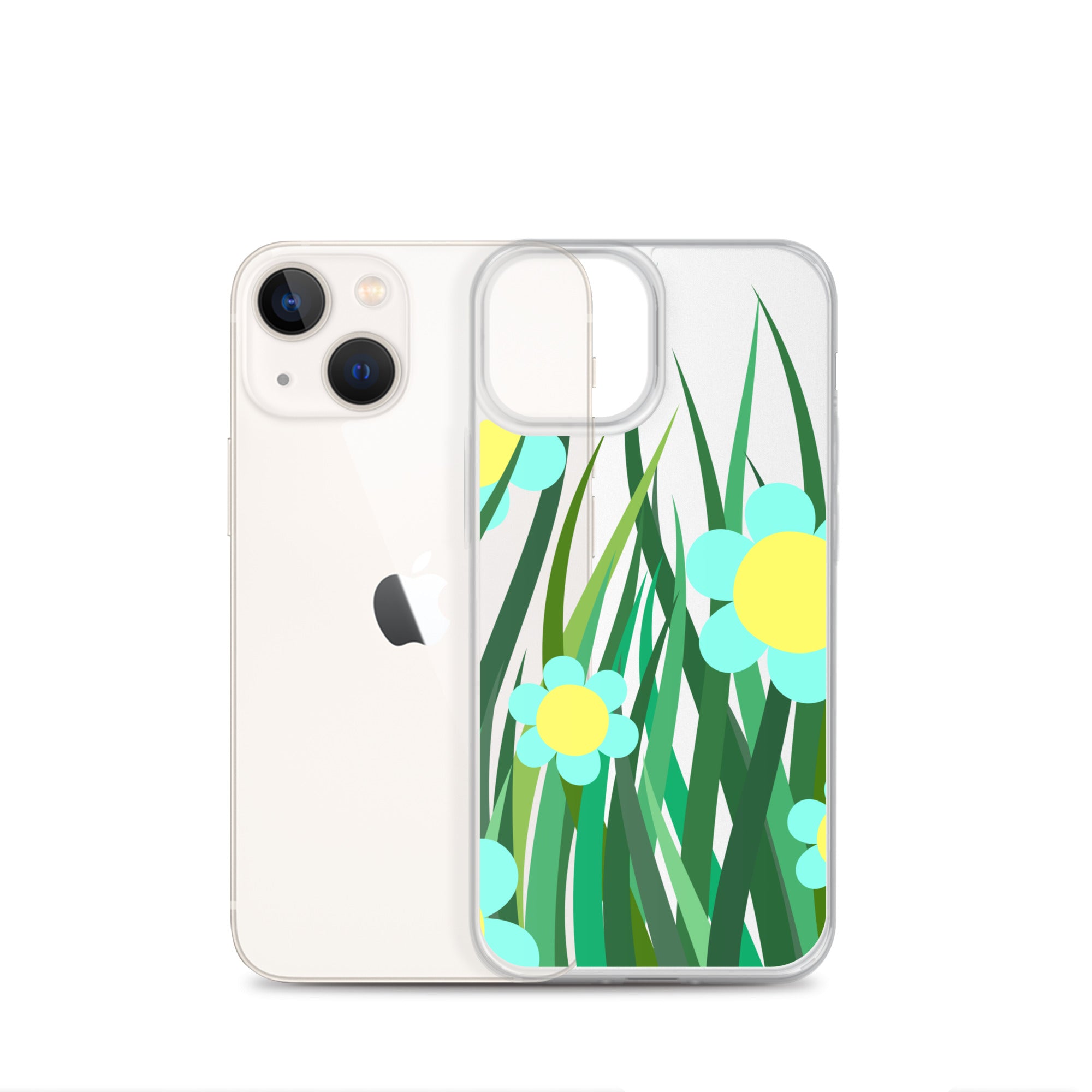 Clear Case for iPhone®- Floral Hedge Design 02