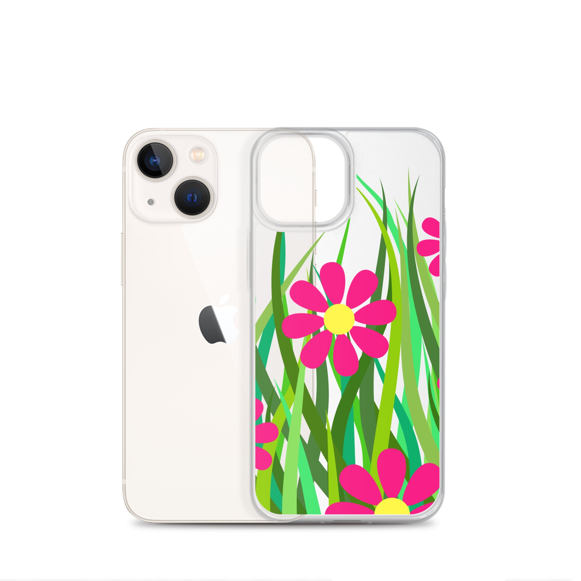 Clear Case for iPhone®- Floral Hedge Design I