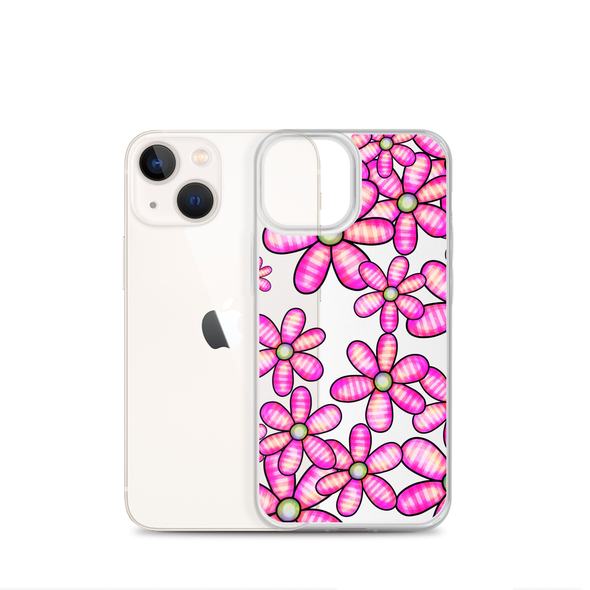 Clear Case for iPhone®- Floral Doodle Design II