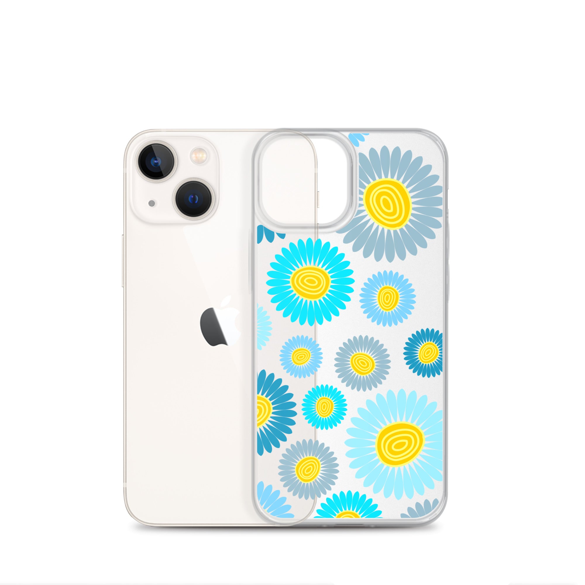 Clear Case for iPhone®- Floral Daisy Design II